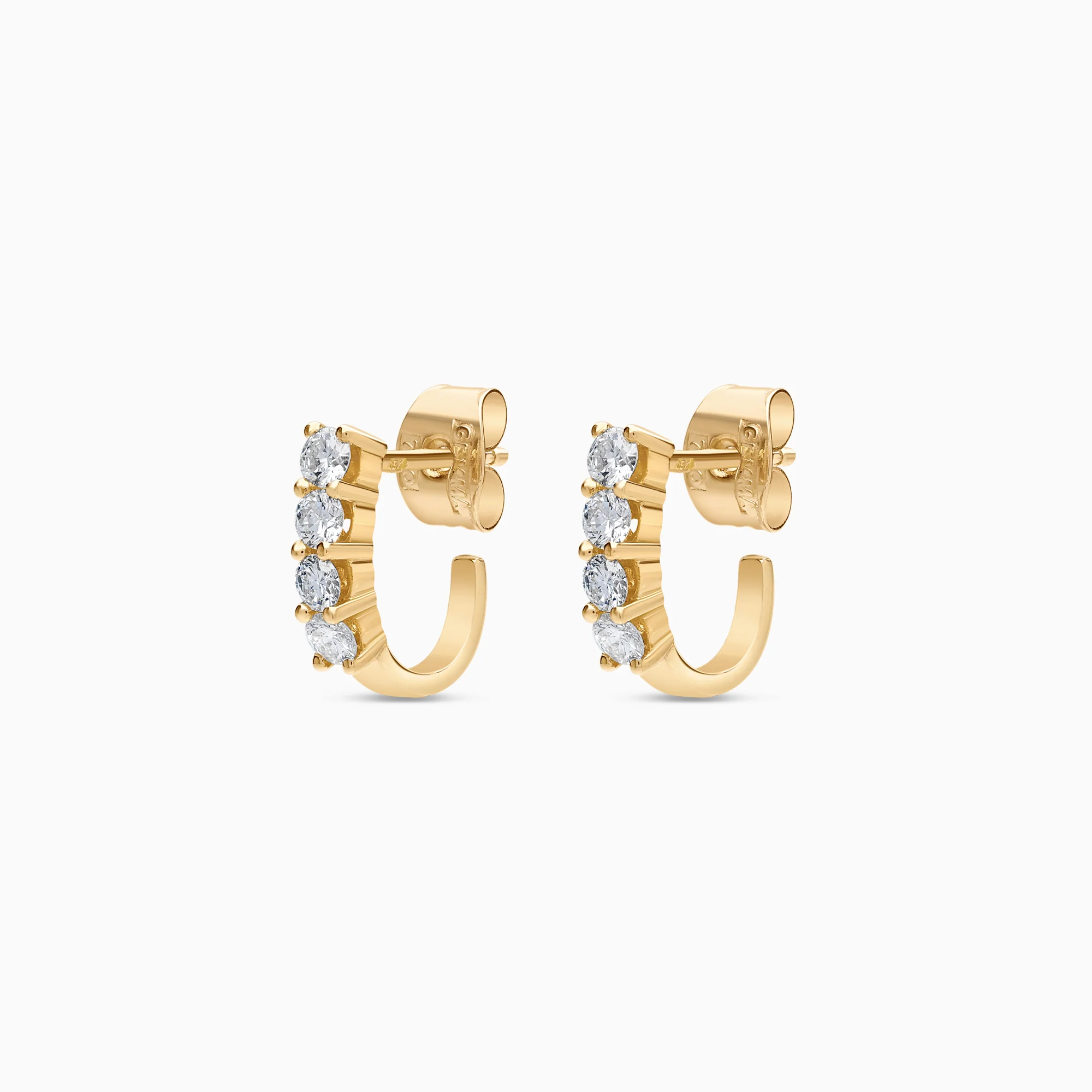 Gold earrings 0.40ct 18K gold