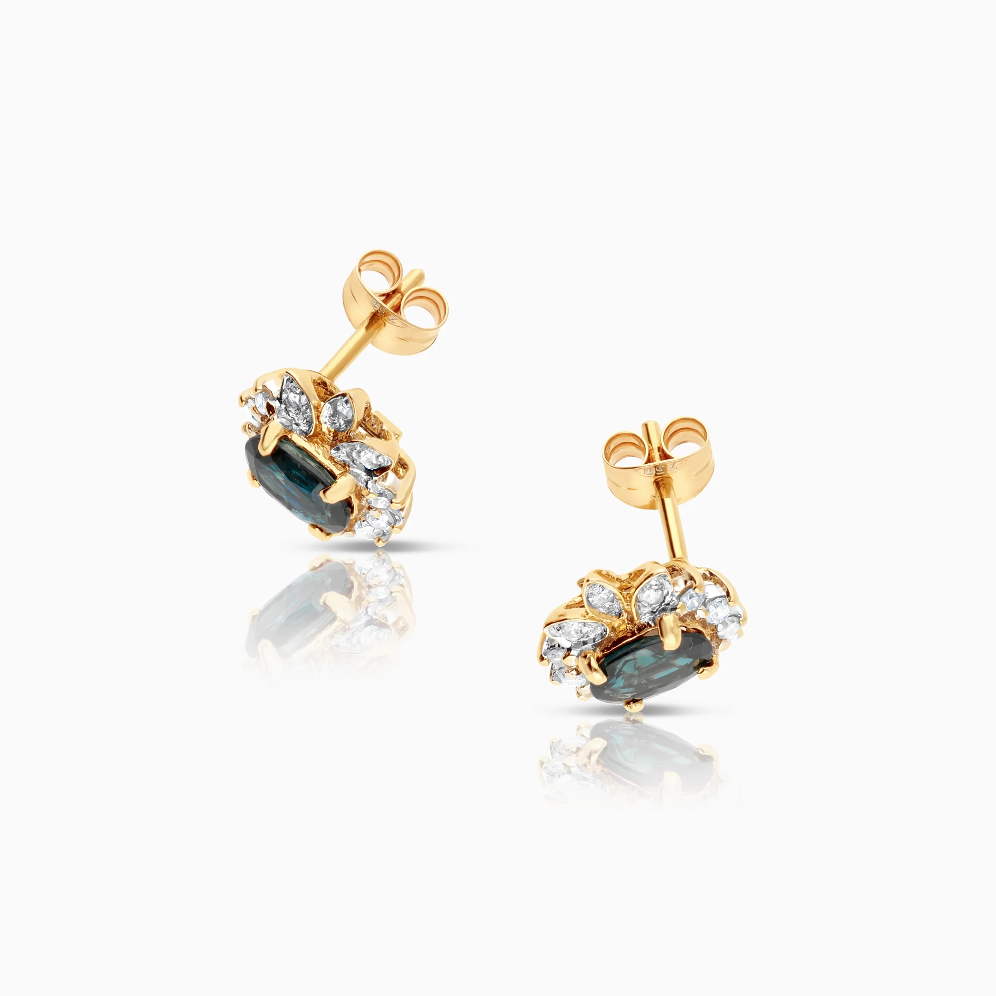 Carmosé earrings with 0.12ct sapphires in 18K gold - Image 2
