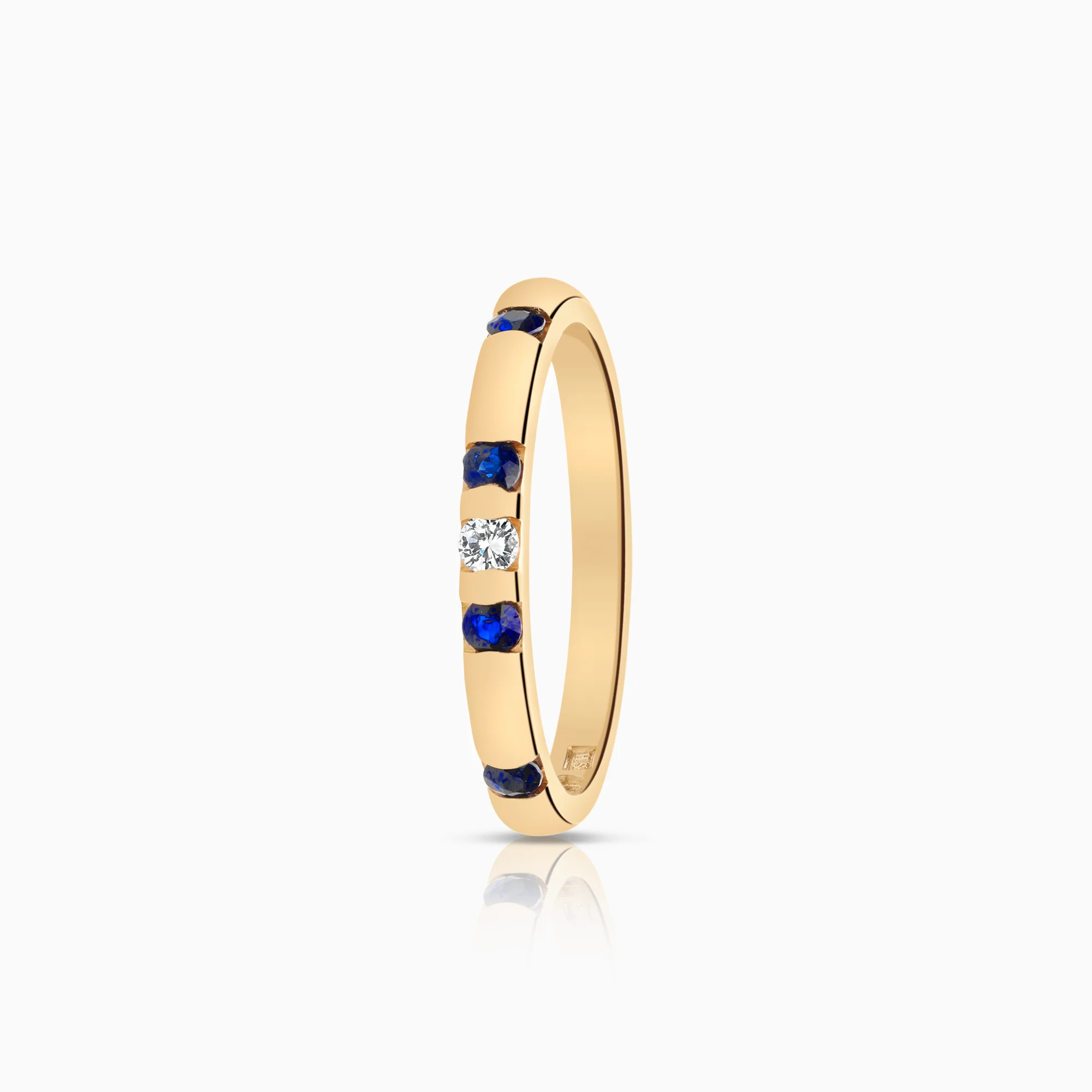 Diamond ring sapphires 0.04ct 18K gold