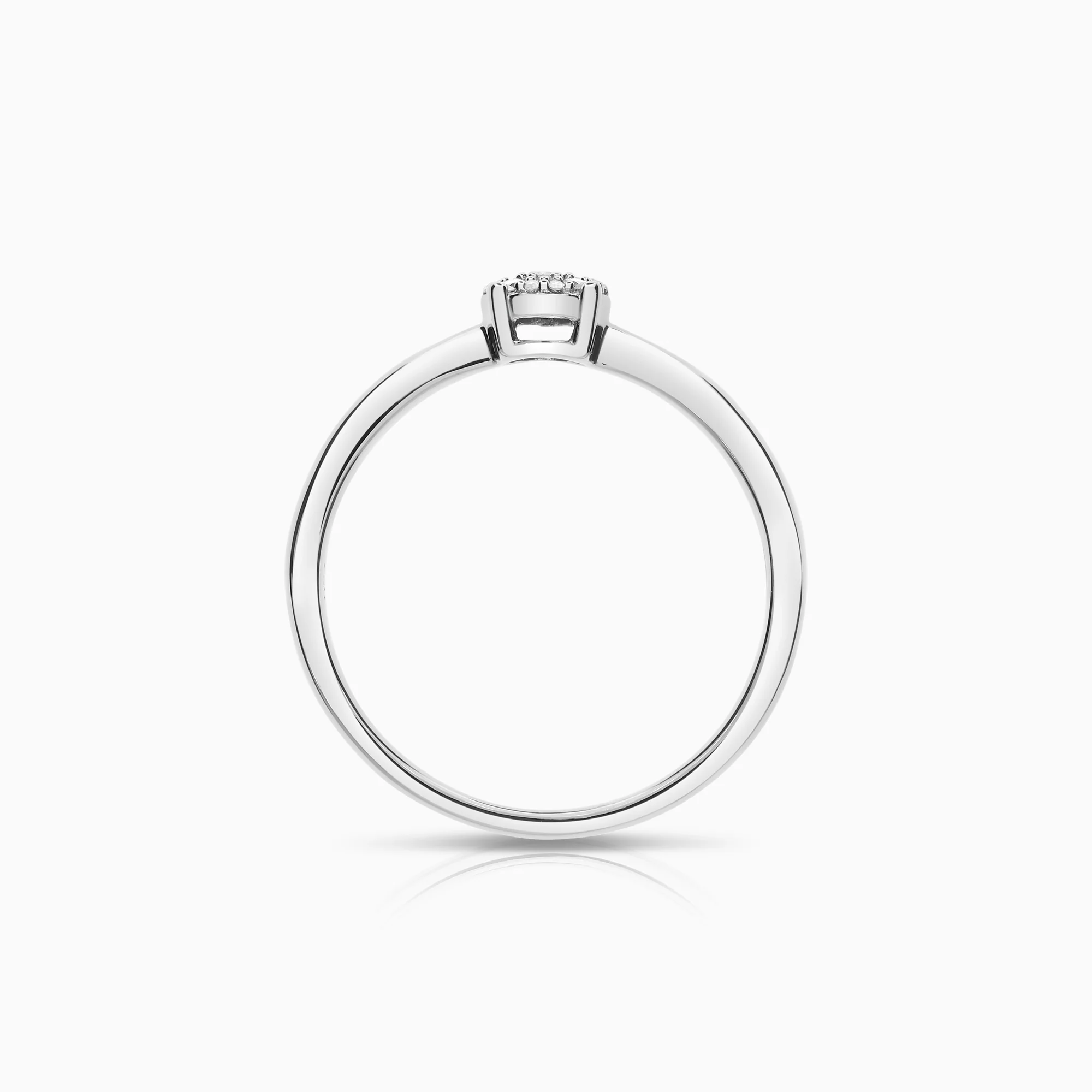 Diamond ring 0.09ct 18K white gold - Image 2