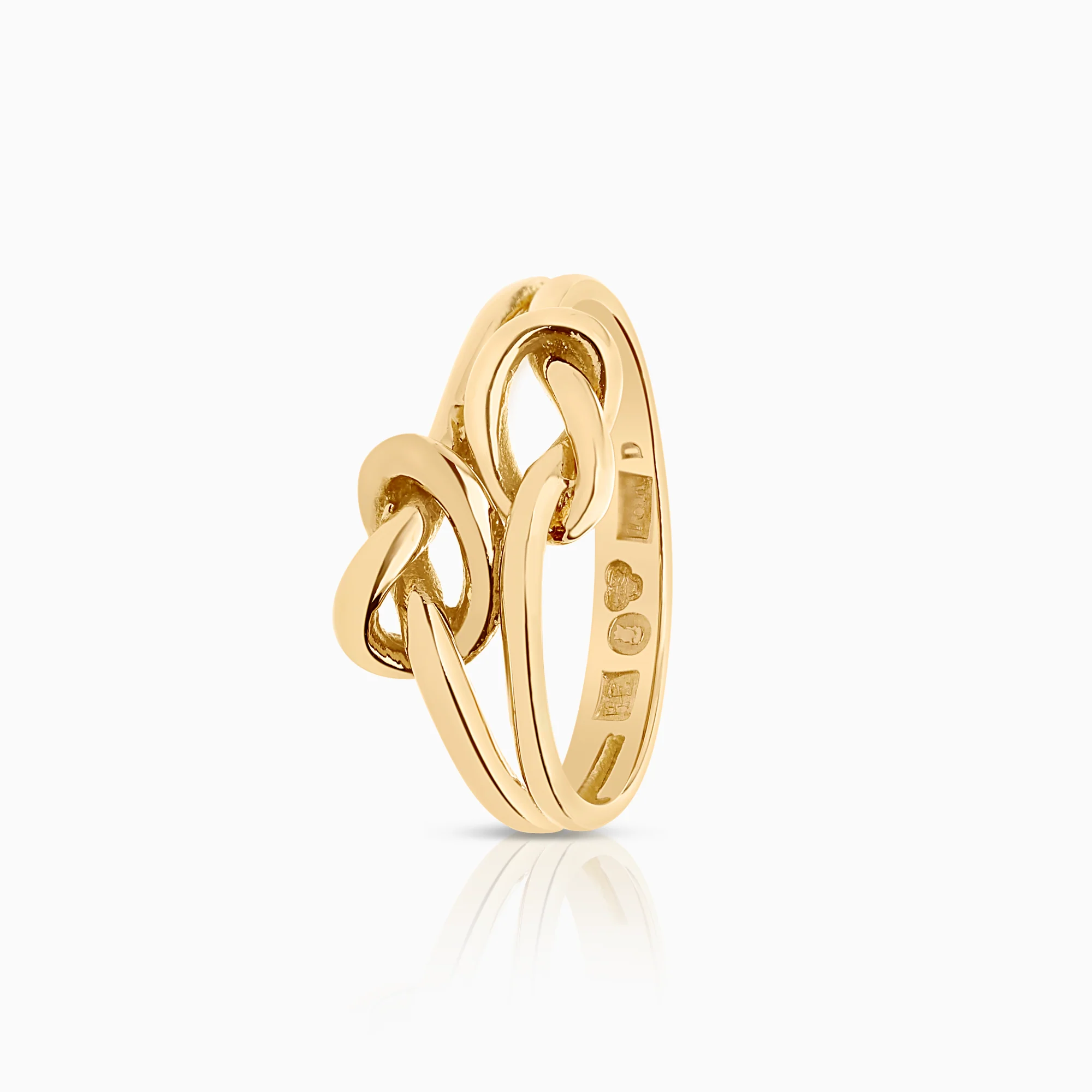Gold ring with knot 2.45g 18K gold