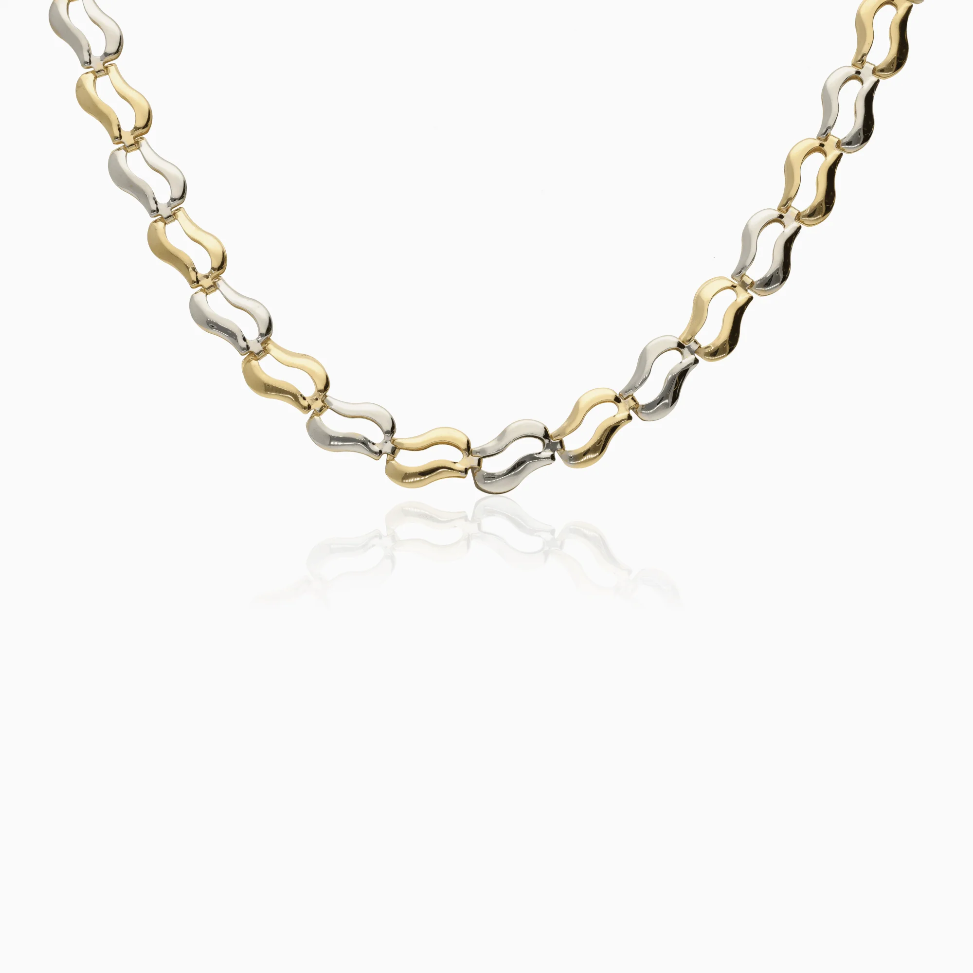 Fantasy link 13.70g 18K yellow/white gold