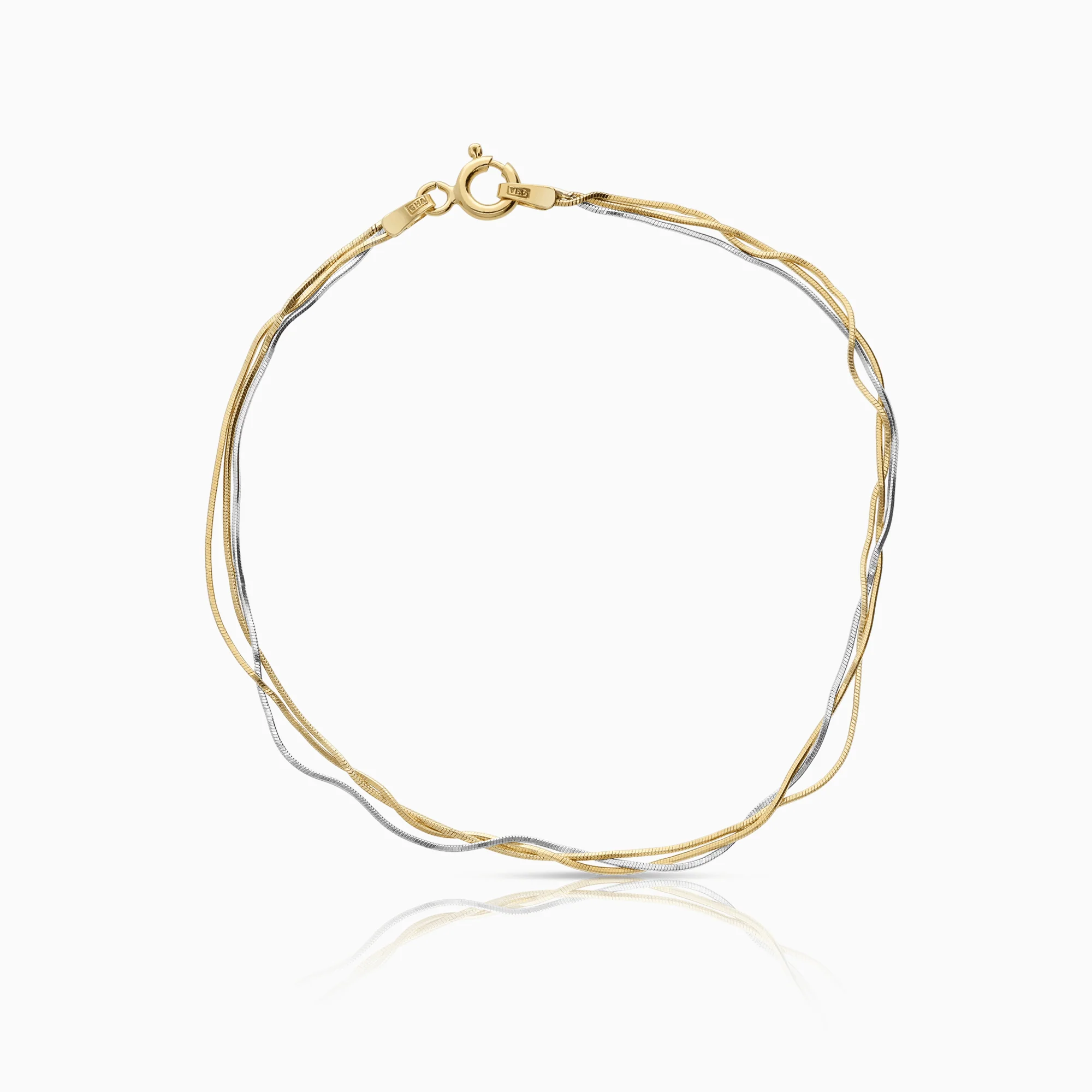 Fantasy link 2.55g 18K yellow/white gold