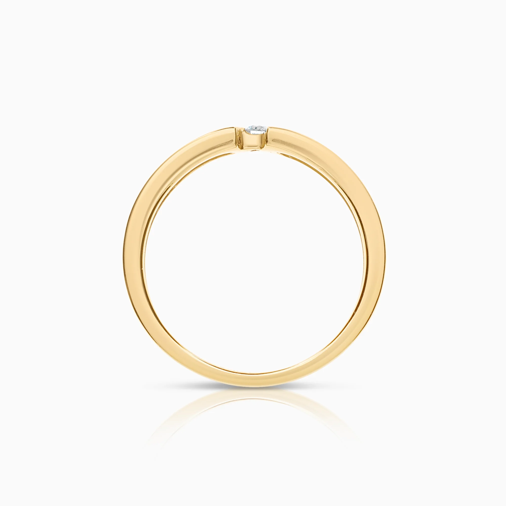 Gold ring with diamonds 0.04ct 2.73g 18K gold - Image 2