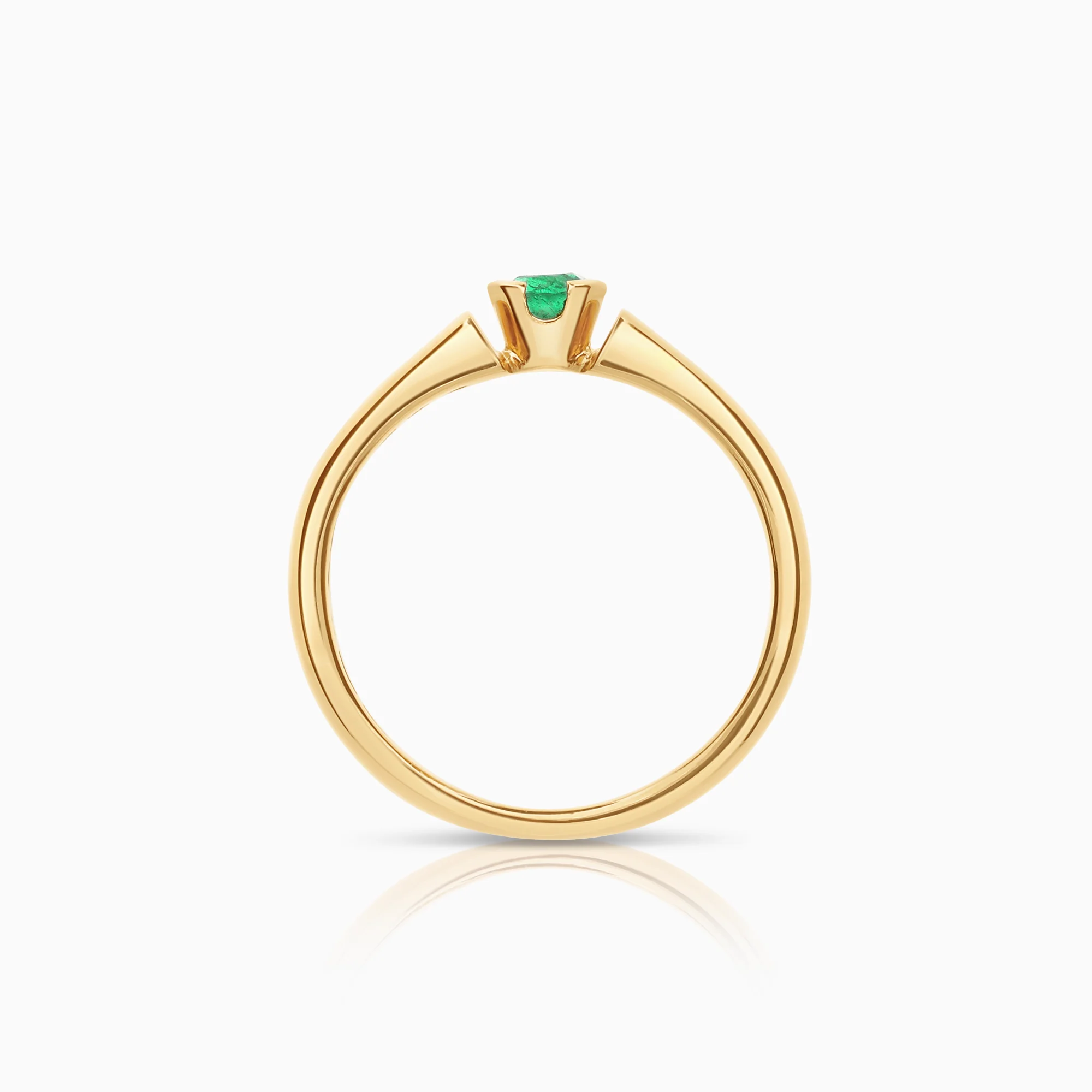 Gold ring with emerald 3.97g 18K gold - Image 2