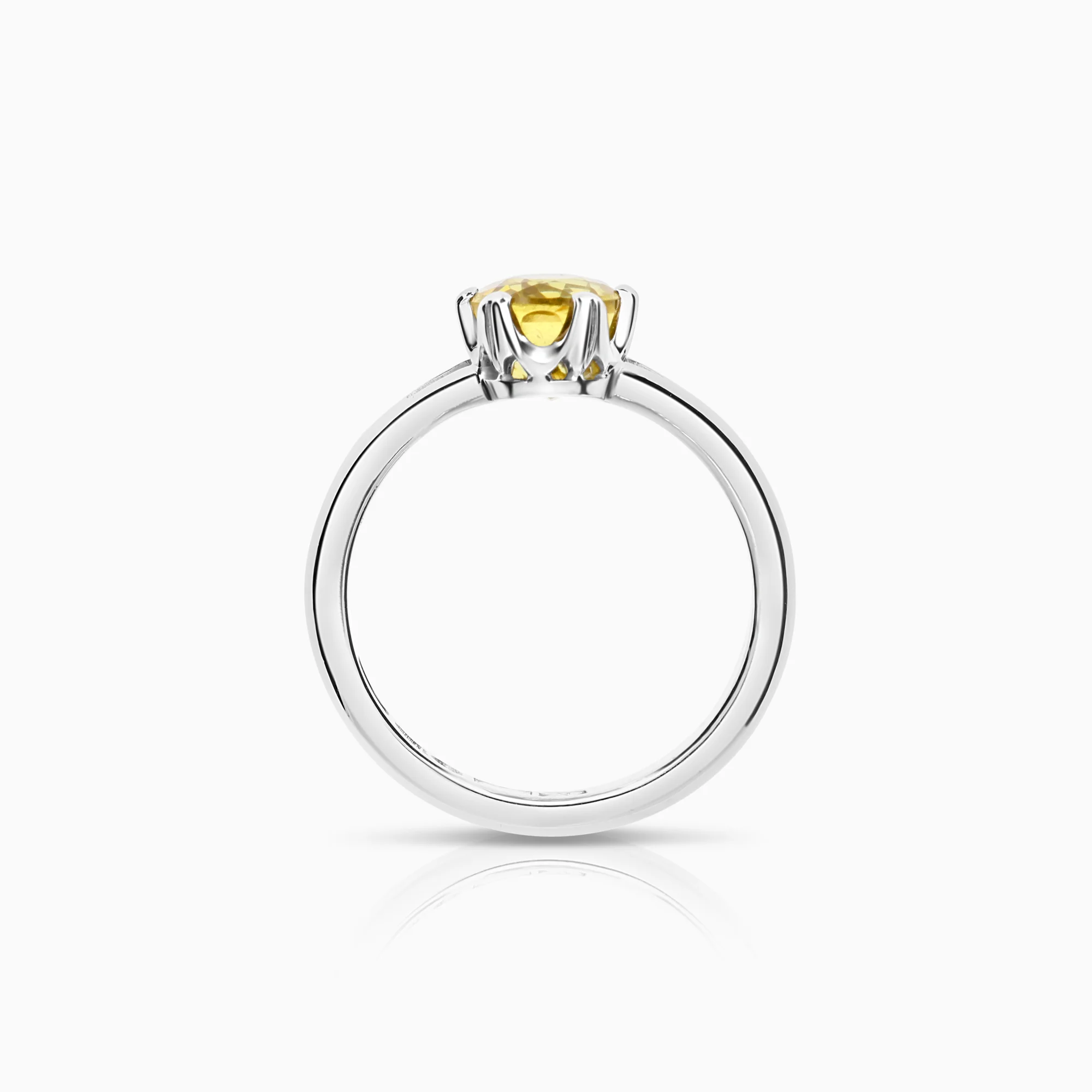 Gold ring with yellow chrysoberyl 4.55g 18K gold - Image 2