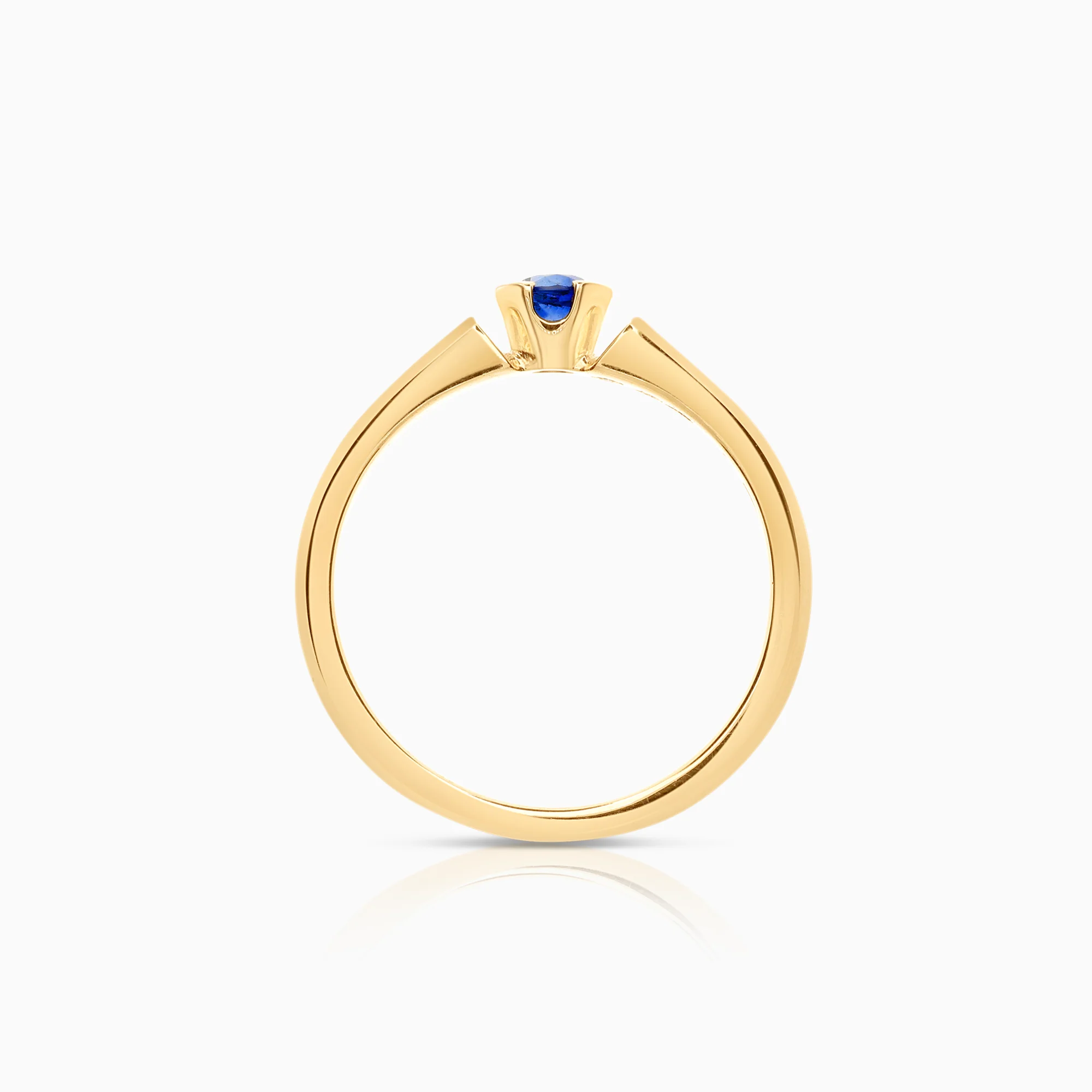 Gold ring with sapphire 4.78g 18K gold - Image 2