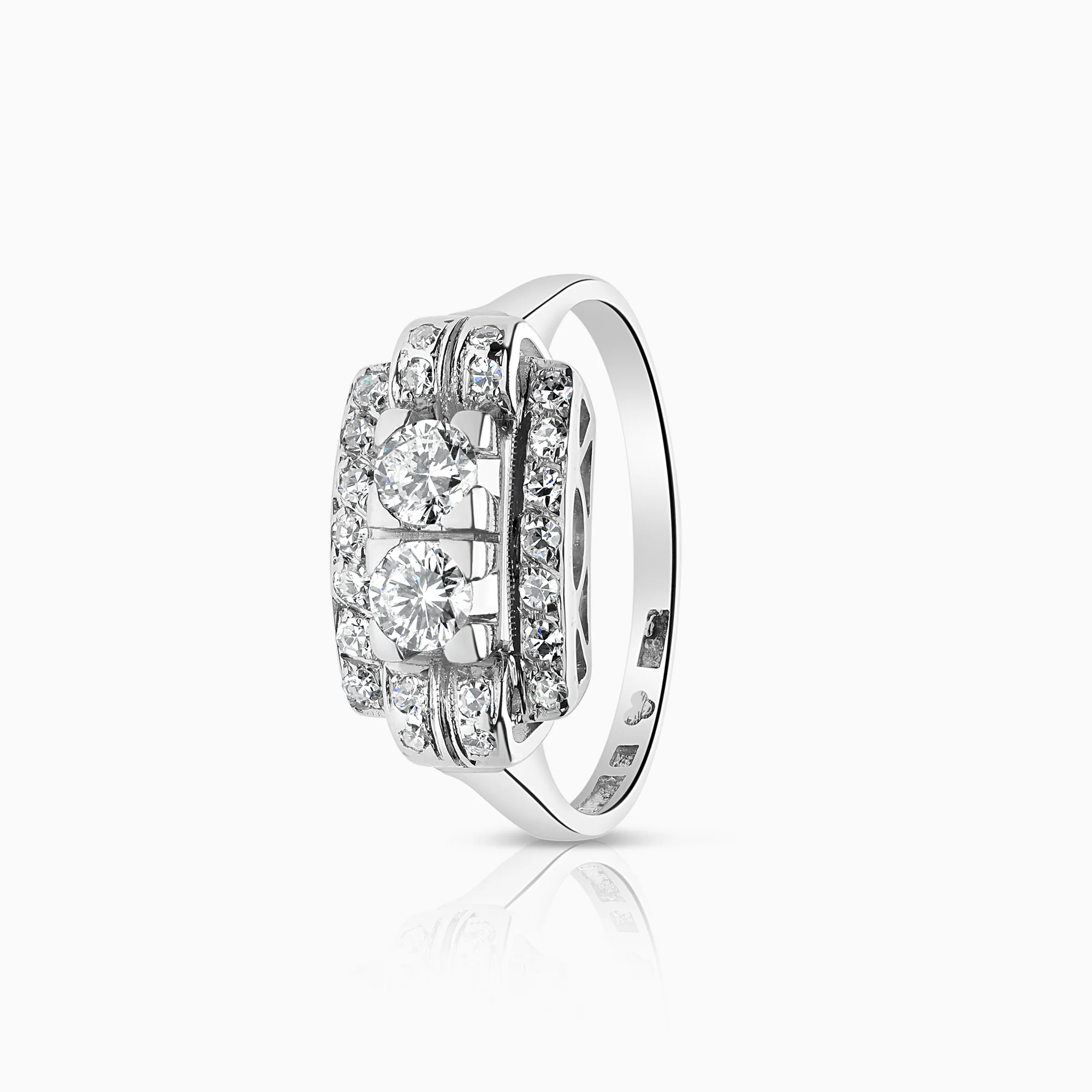Diamond ring 0.50ct 18K white gold