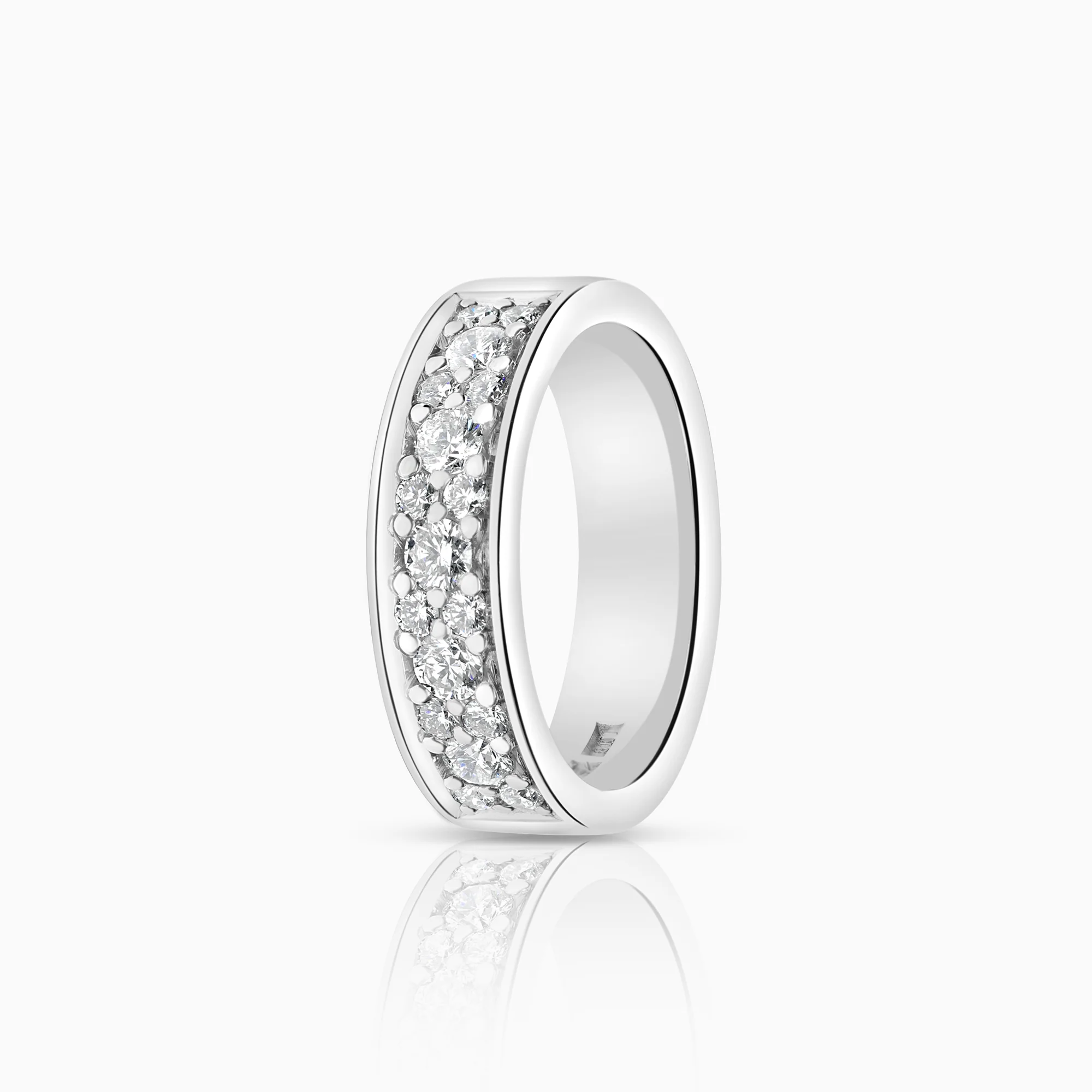 Diamond ring 0.81ct 18K white gold