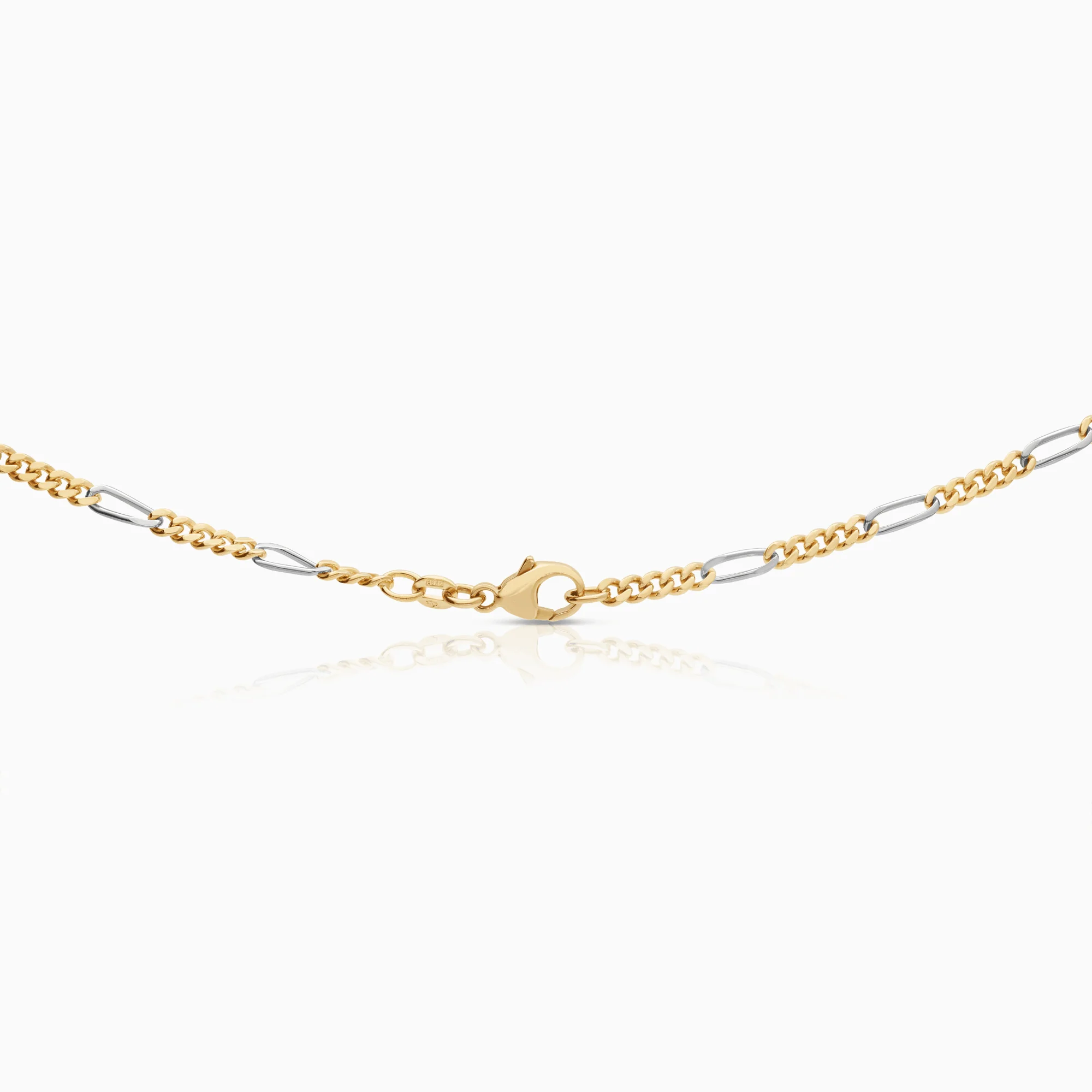 Figaro chain 12.68g 18K red/white gold - Image 2