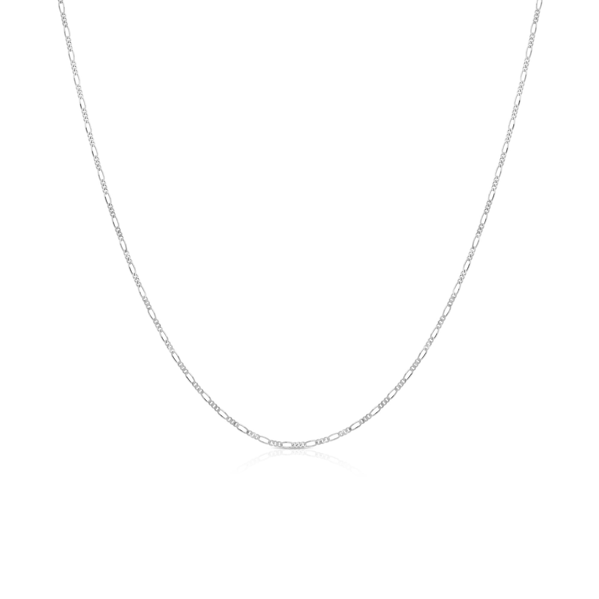 Figaro link 1.85g 18K white gold - Image 2