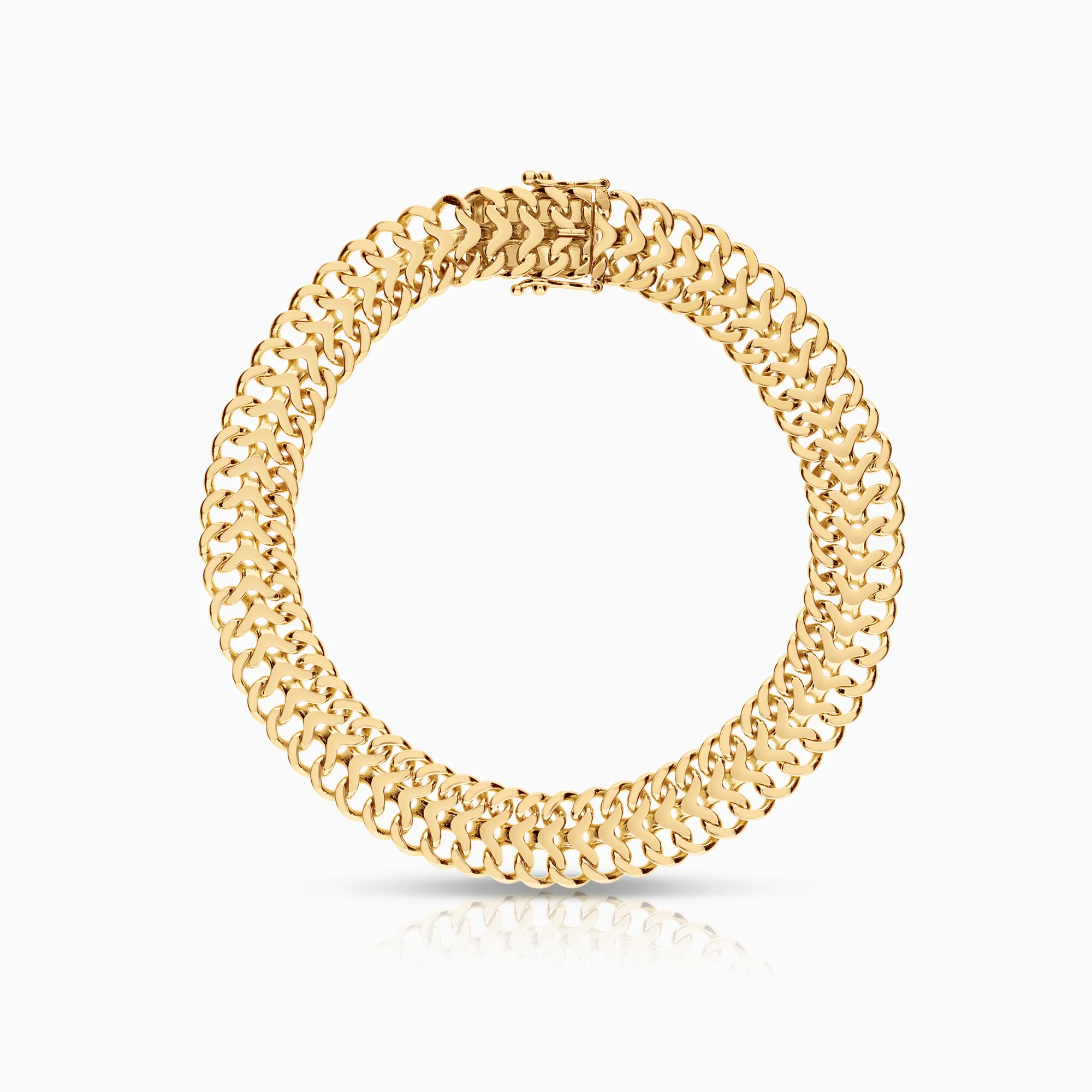 Fishbone bracelet 18.07g 18K gold