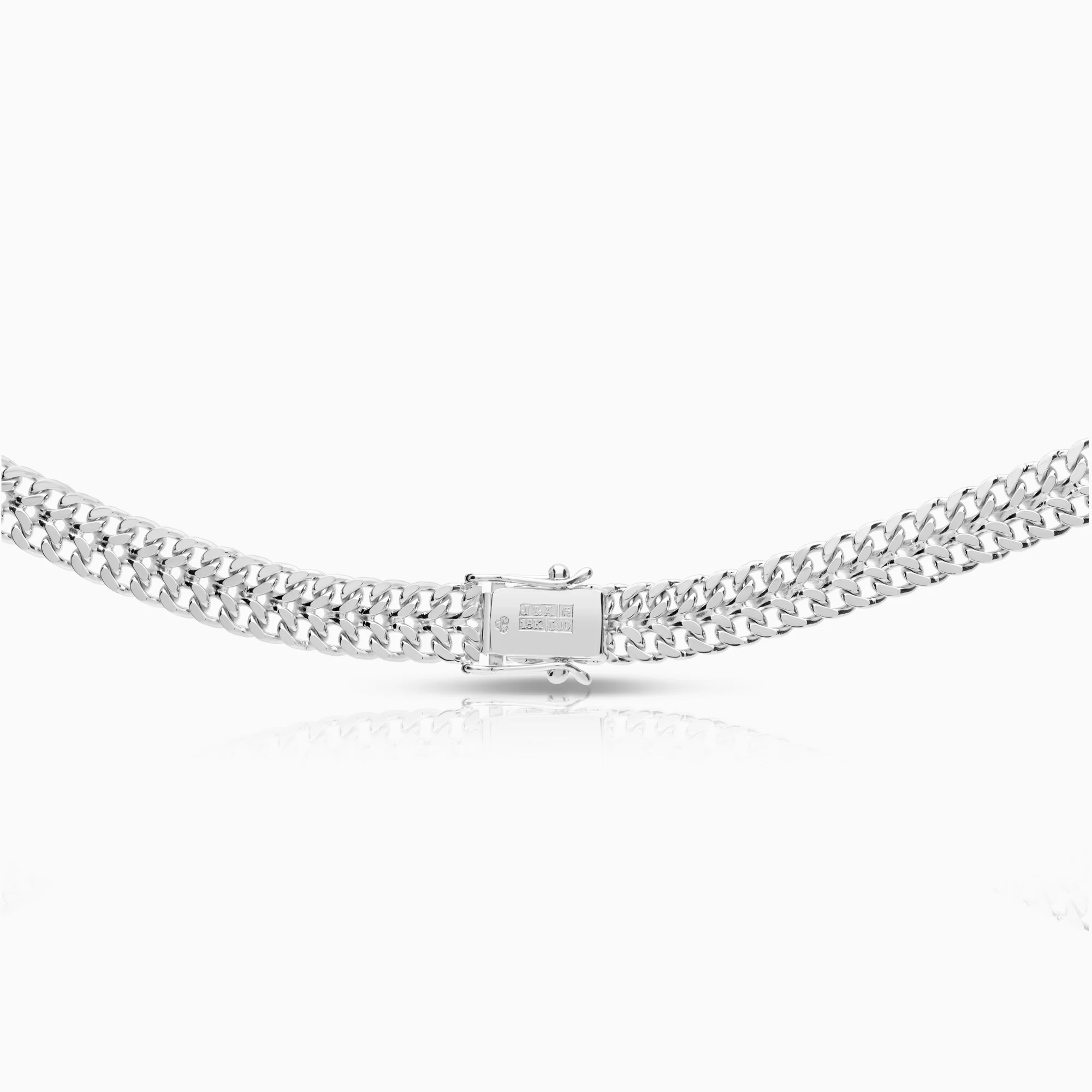 Herringbone necklace 36.97g 18K white gold - Image 3