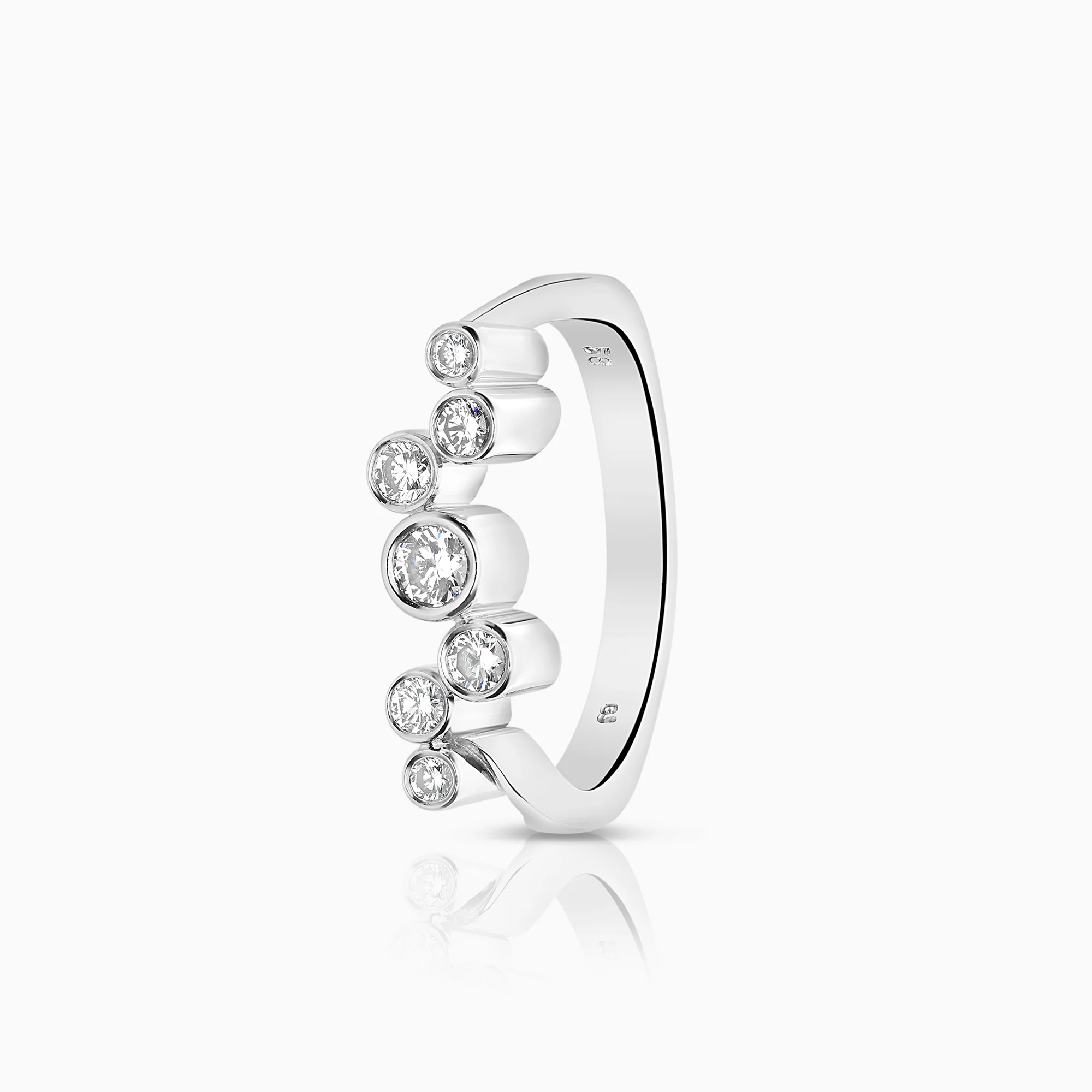 Georg Jensen Cascade diamond ring 0.45ct 18K white gold
