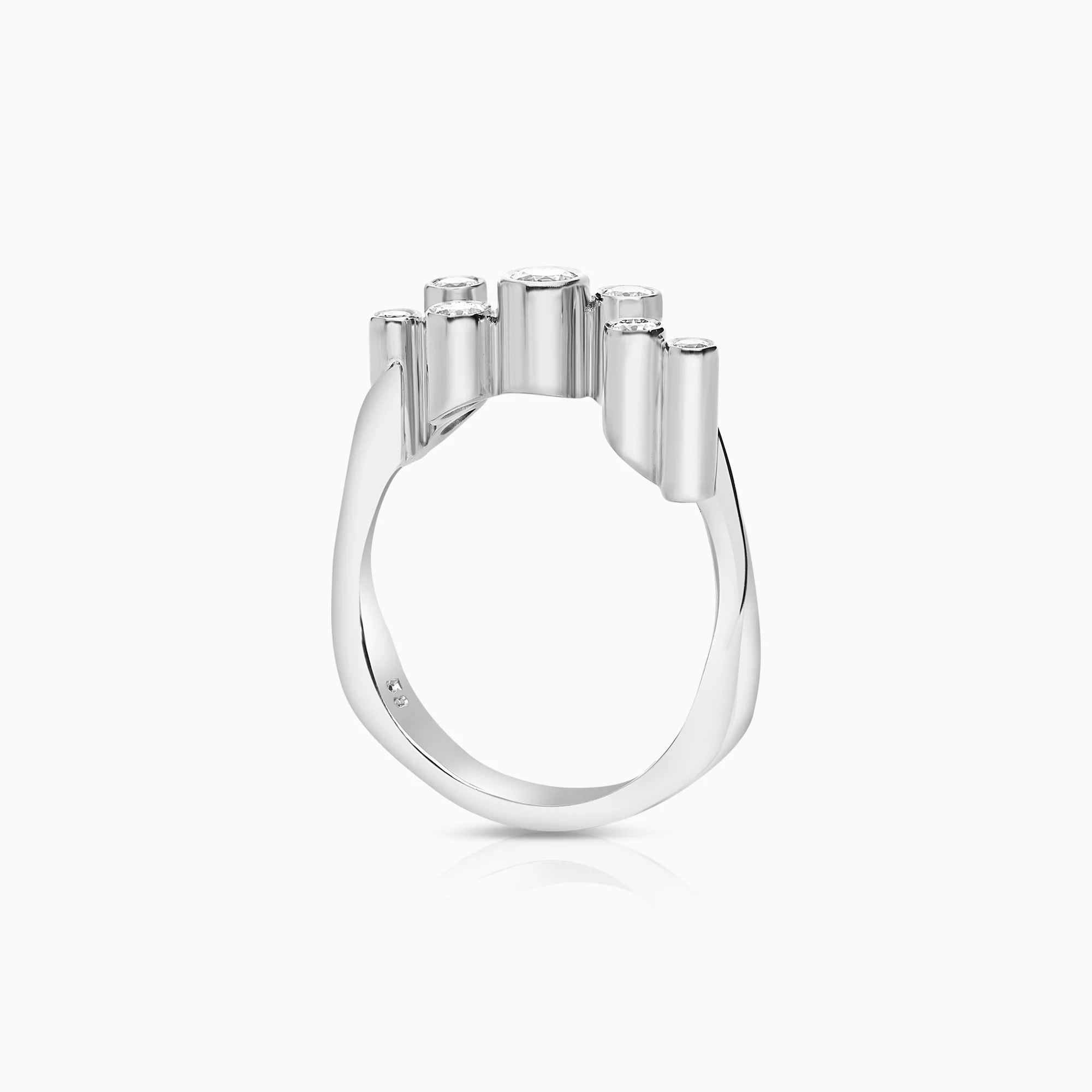 Georg Jensen Cascade diamond ring 0.45ct 18K white gold - Image 2