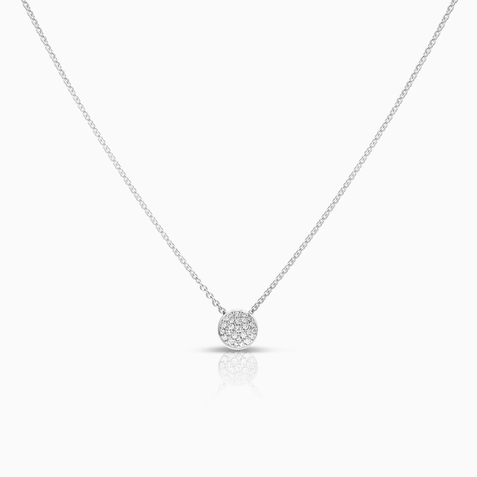 Georg Jensen diamond necklace 0.14ct 18K white gold