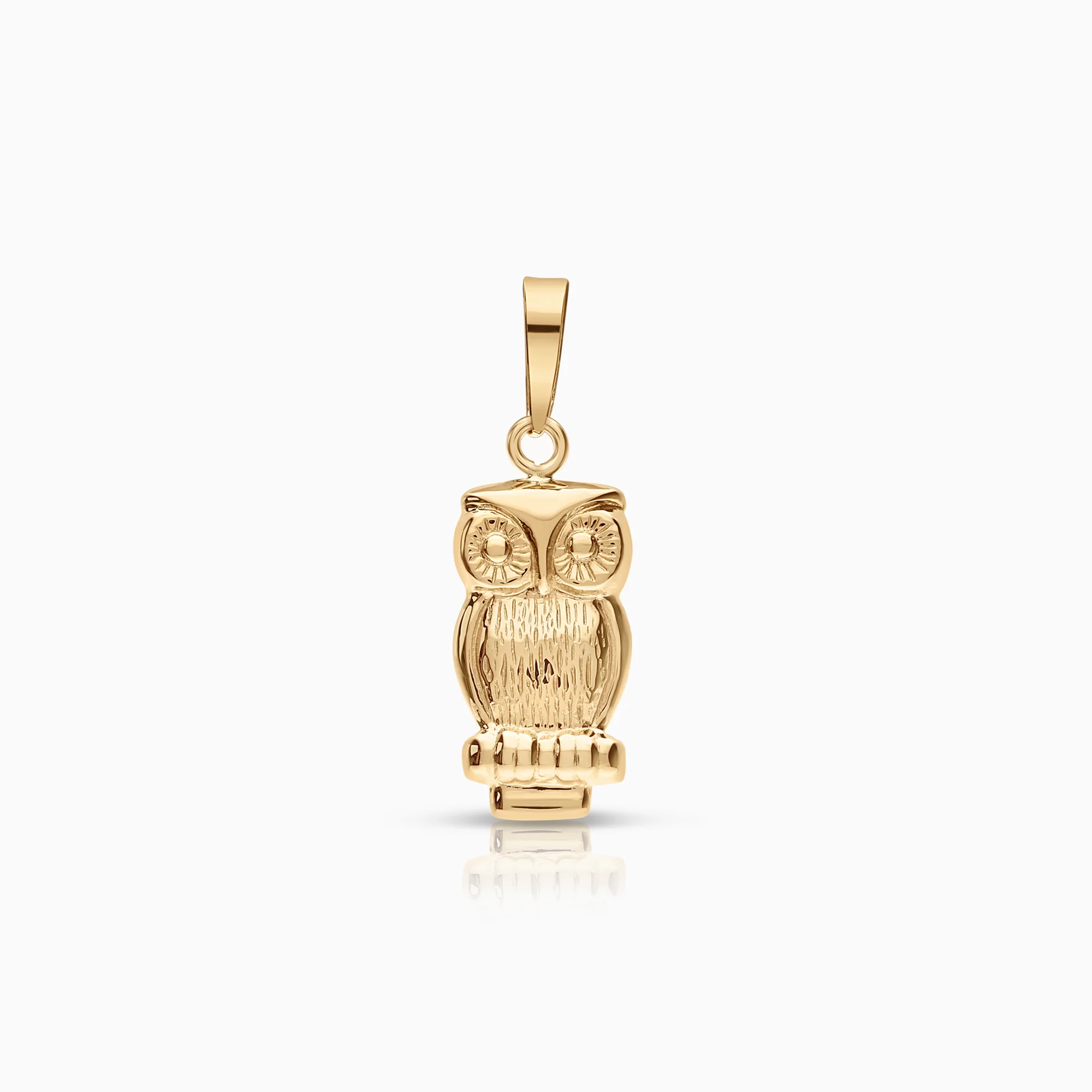Owl pendant 0.48g 18K gold