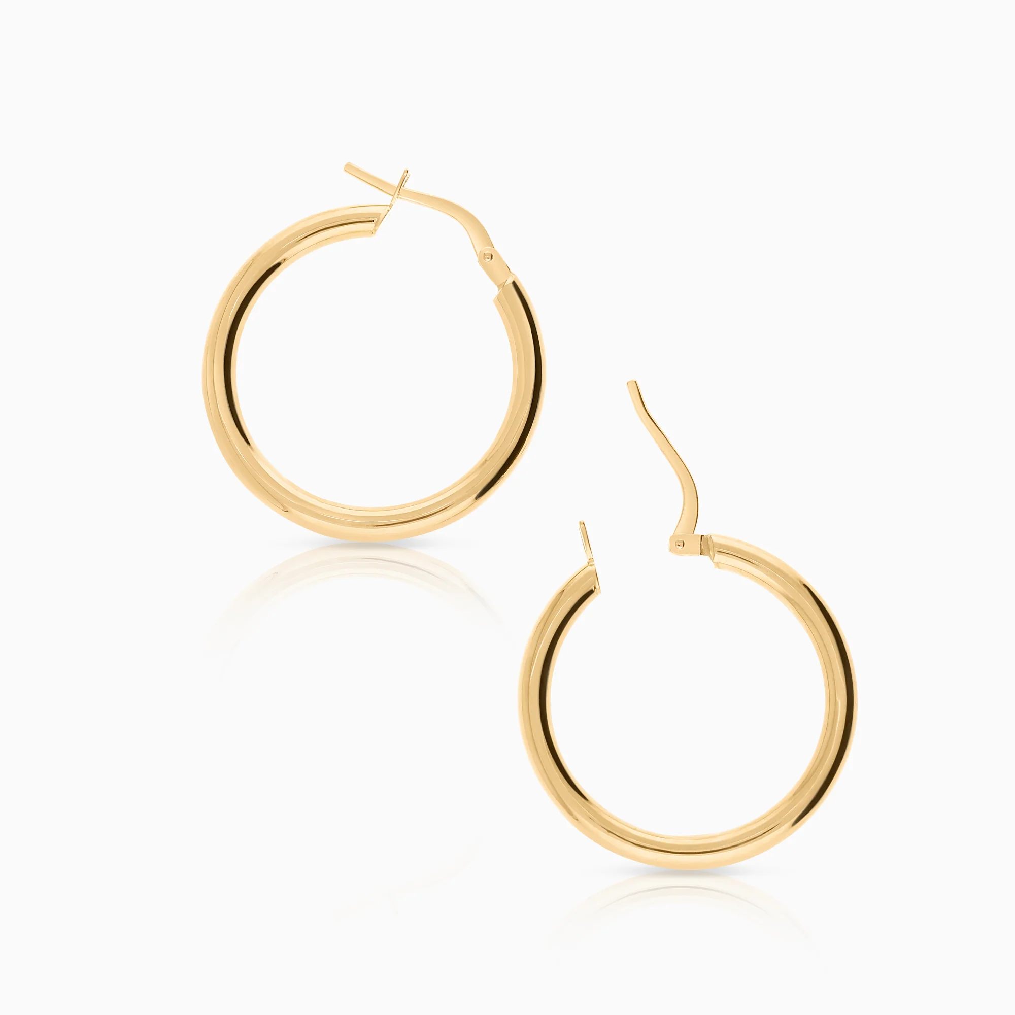 Gold earrings Hoops 2.24g 18K gold - Image 2