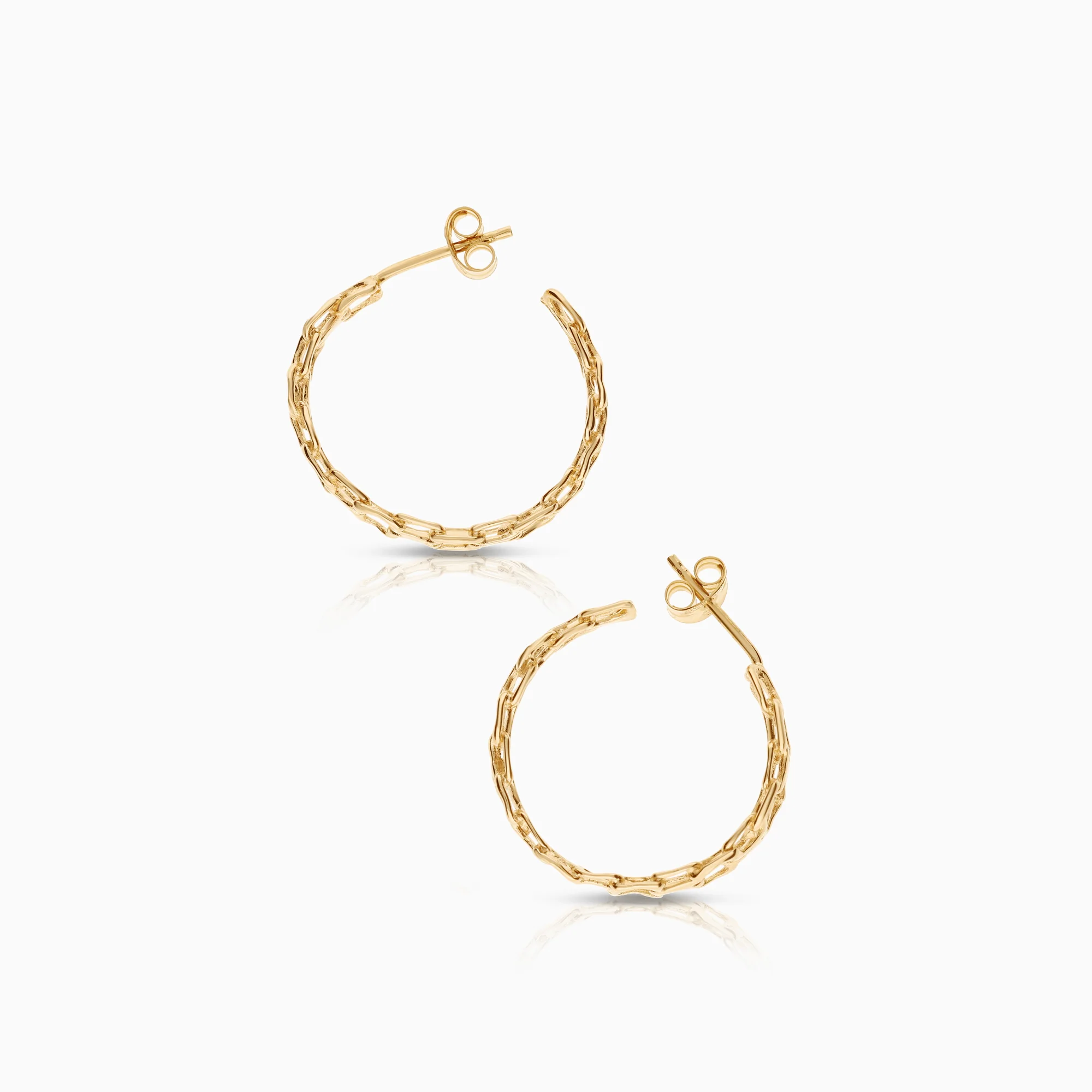 Gold earrings X-link 3.55g 18K gold - Image 2