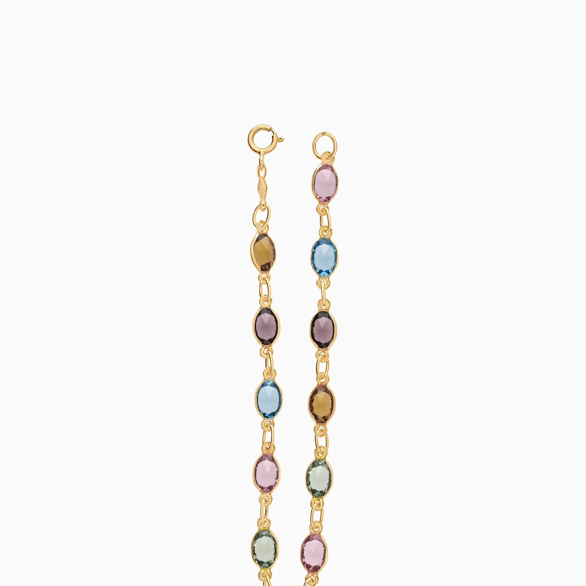 Gold bracelet with colored stones 2.79g 18K gold - Image 2