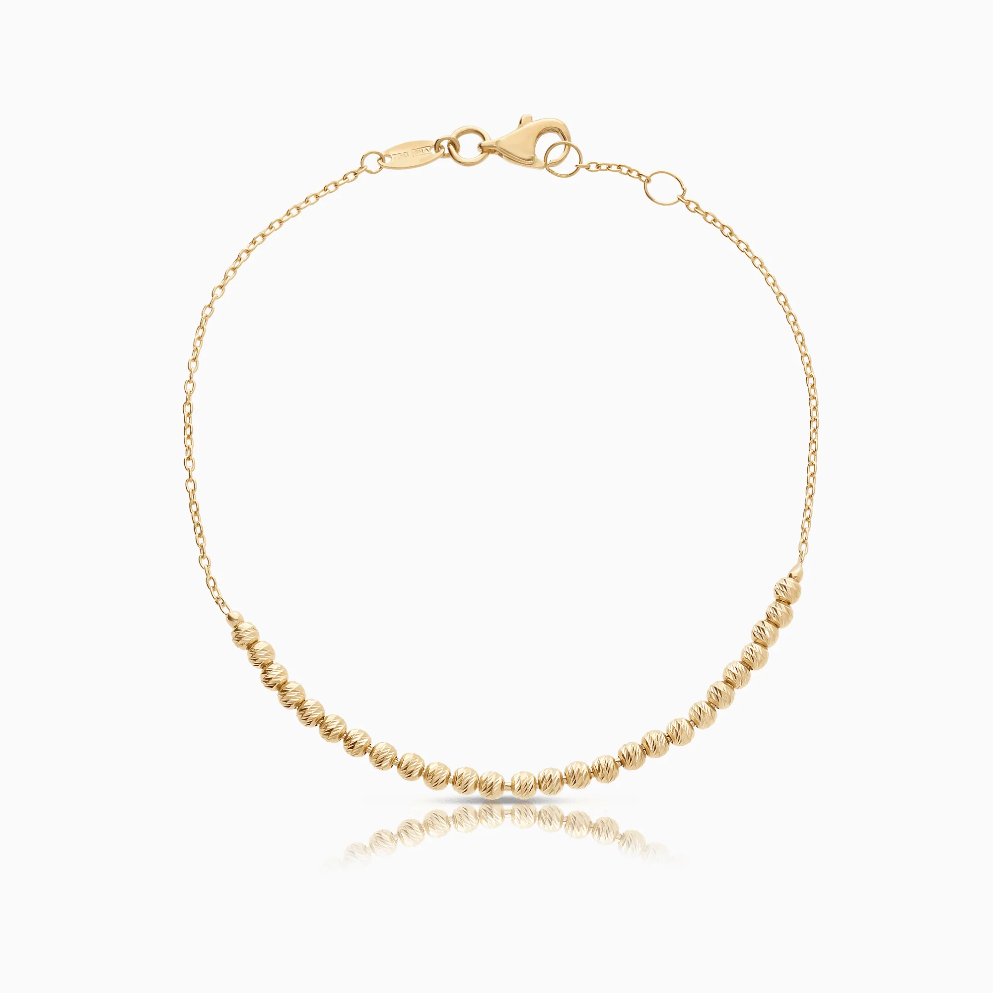 Gold bracelet with beads 2.70g 18K gold