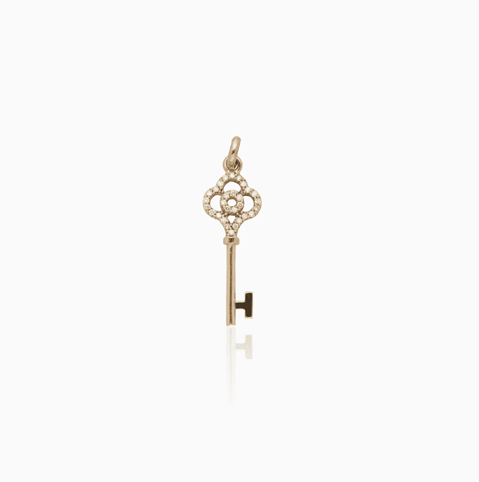 Diamond key pendant 0.14ct 18K