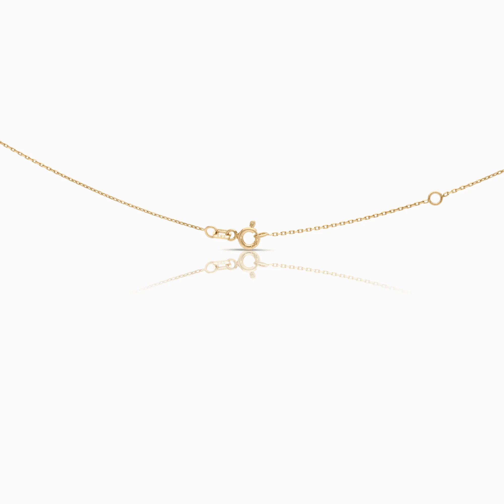 Gold necklace with diamond pendant 0.30ct 14K - Image 4
