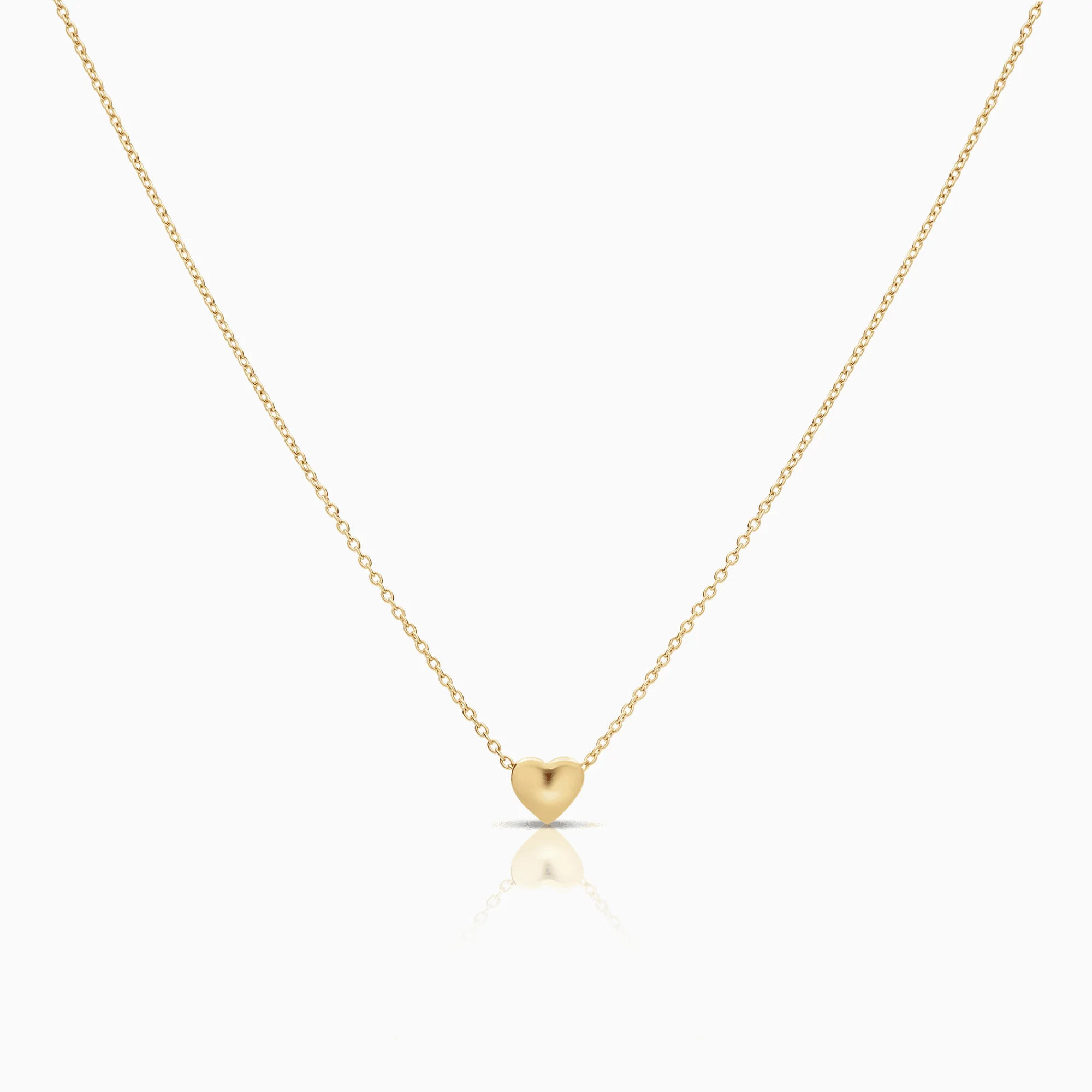 Gold necklace with a heart 2.82g 18K gold