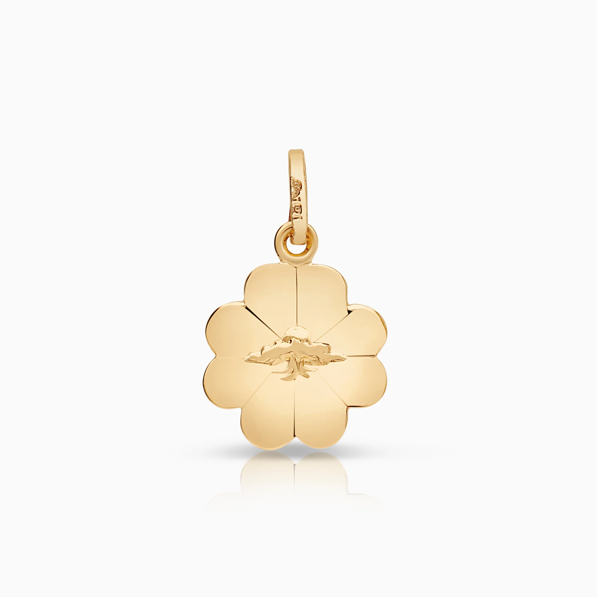 Gold pendant four-leaf clover 0.50g 18K gold