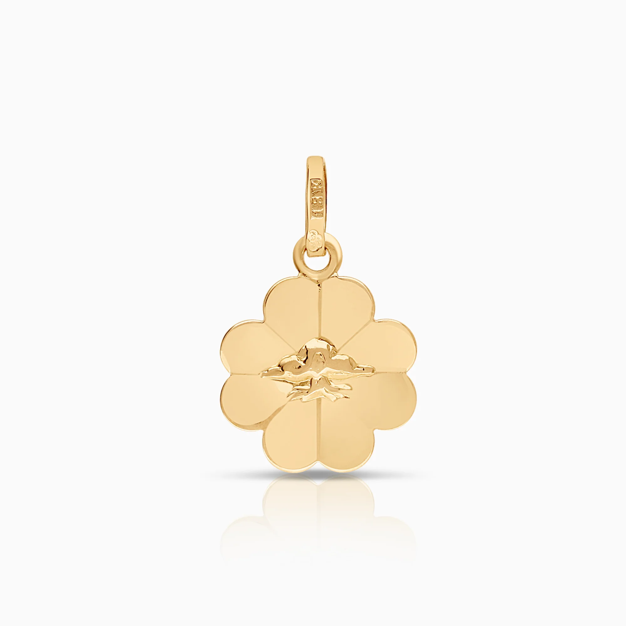 Gold pendant four-leaf clover 0.53g 18K gold