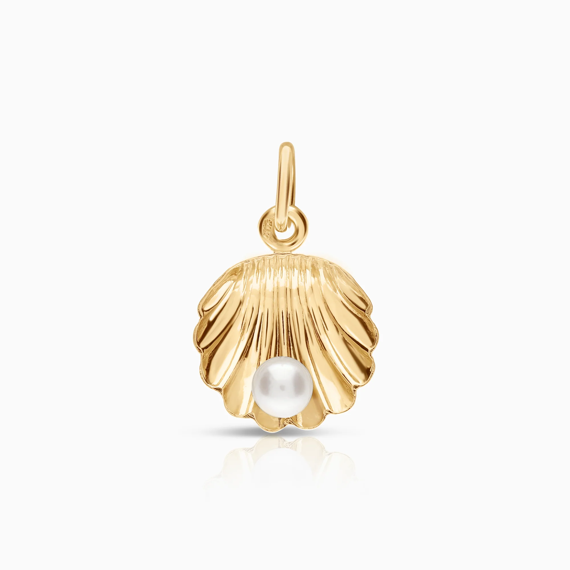 Gold pendant with pearl 0.57g 18K gold