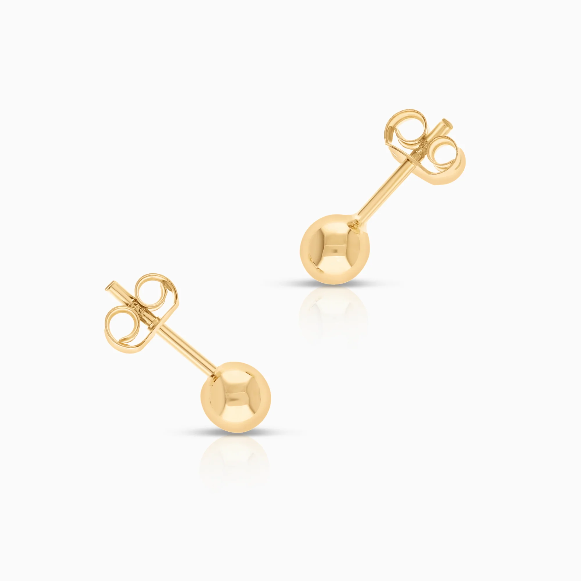 Gold ball earrings 0.33g 18K gold - Image 2