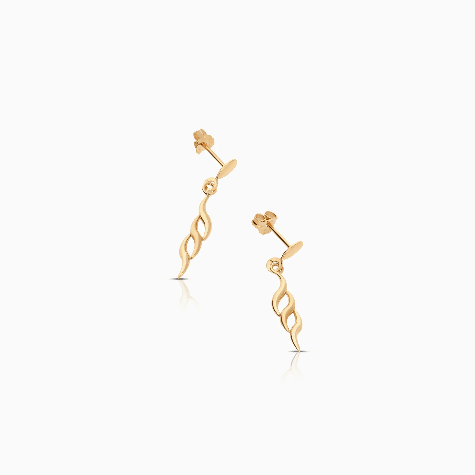 Gold earrings 0.82g 18K gold - Image 2