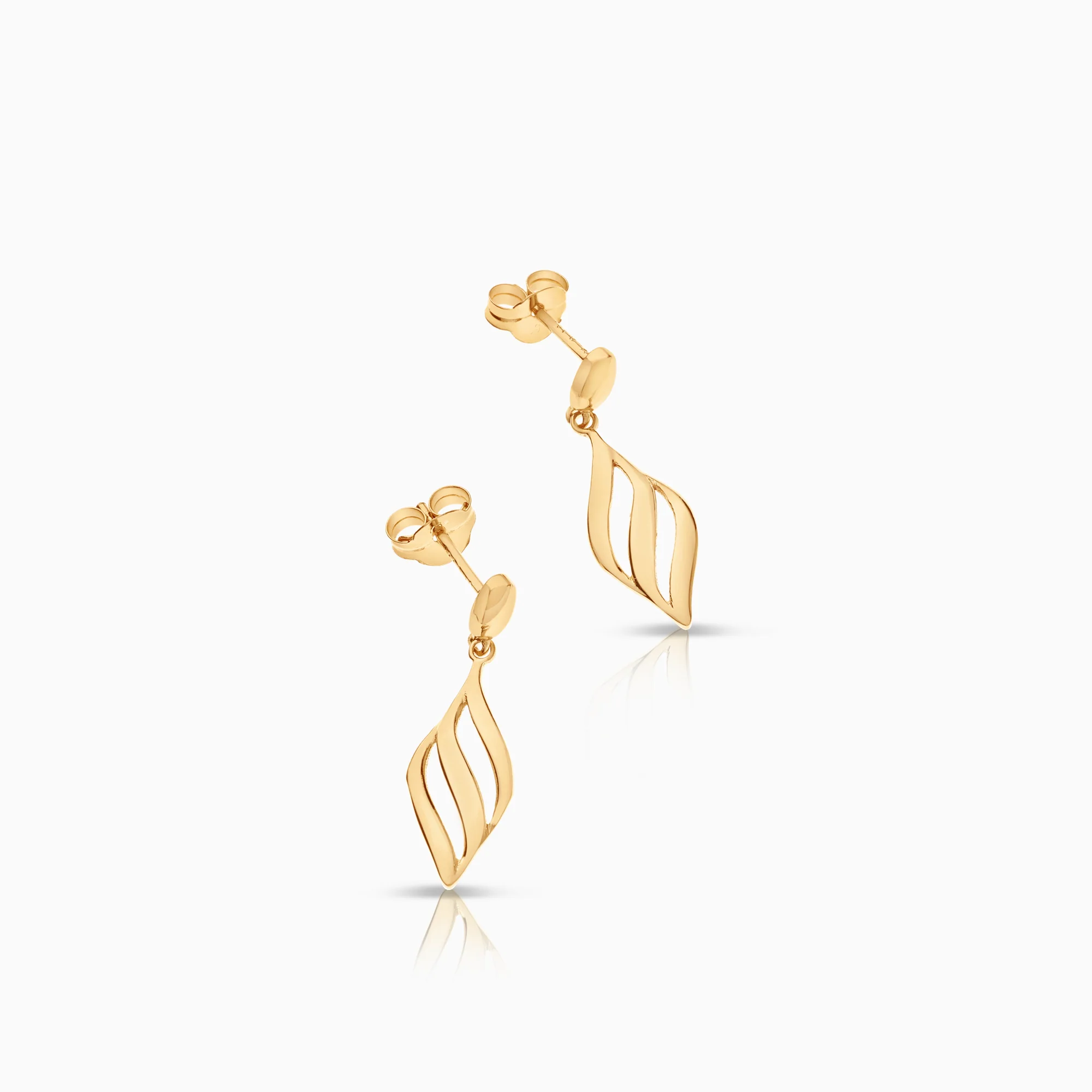 Gold earrings 1.06g 18K gold - Image 2