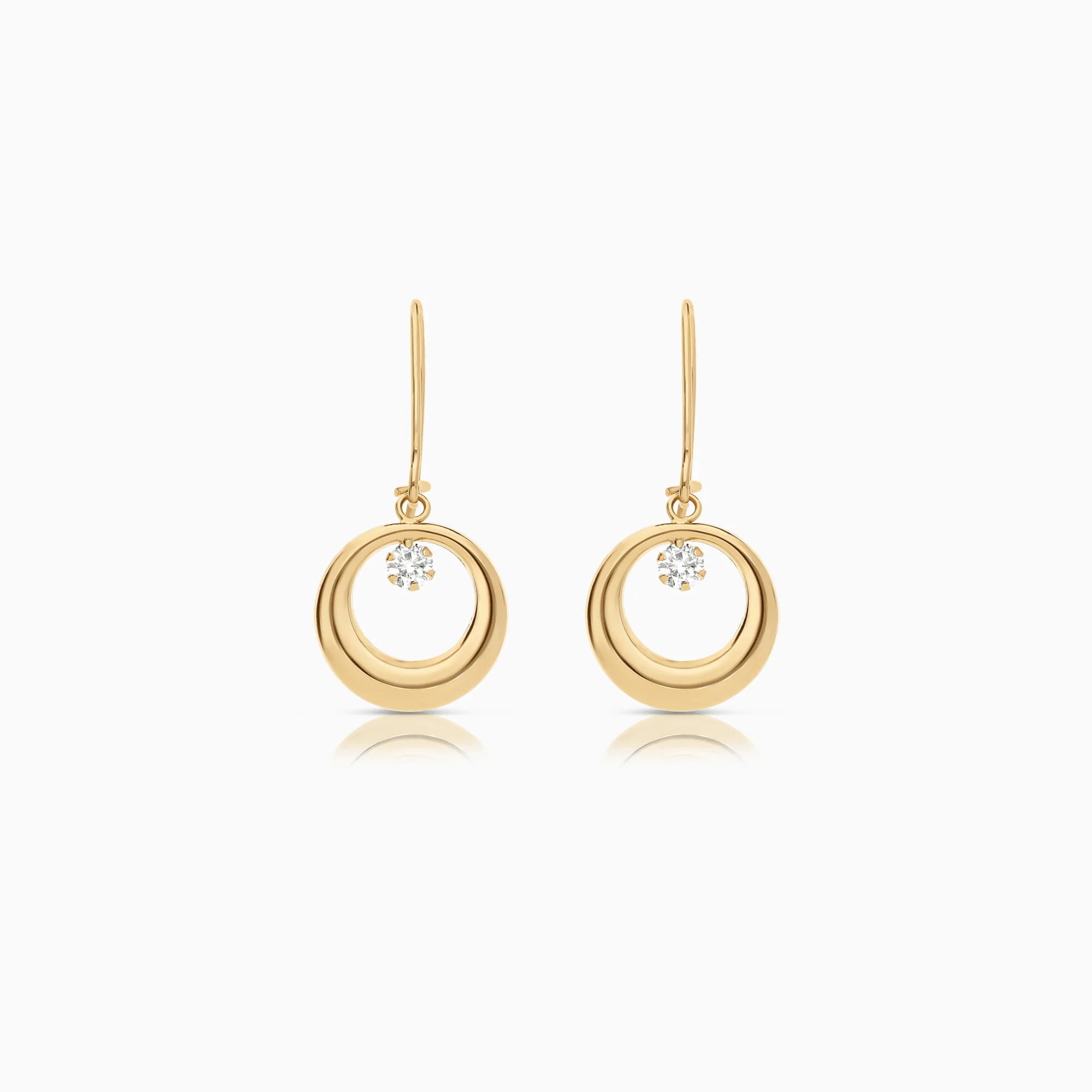 Gold earrings 1.06g 18K gold