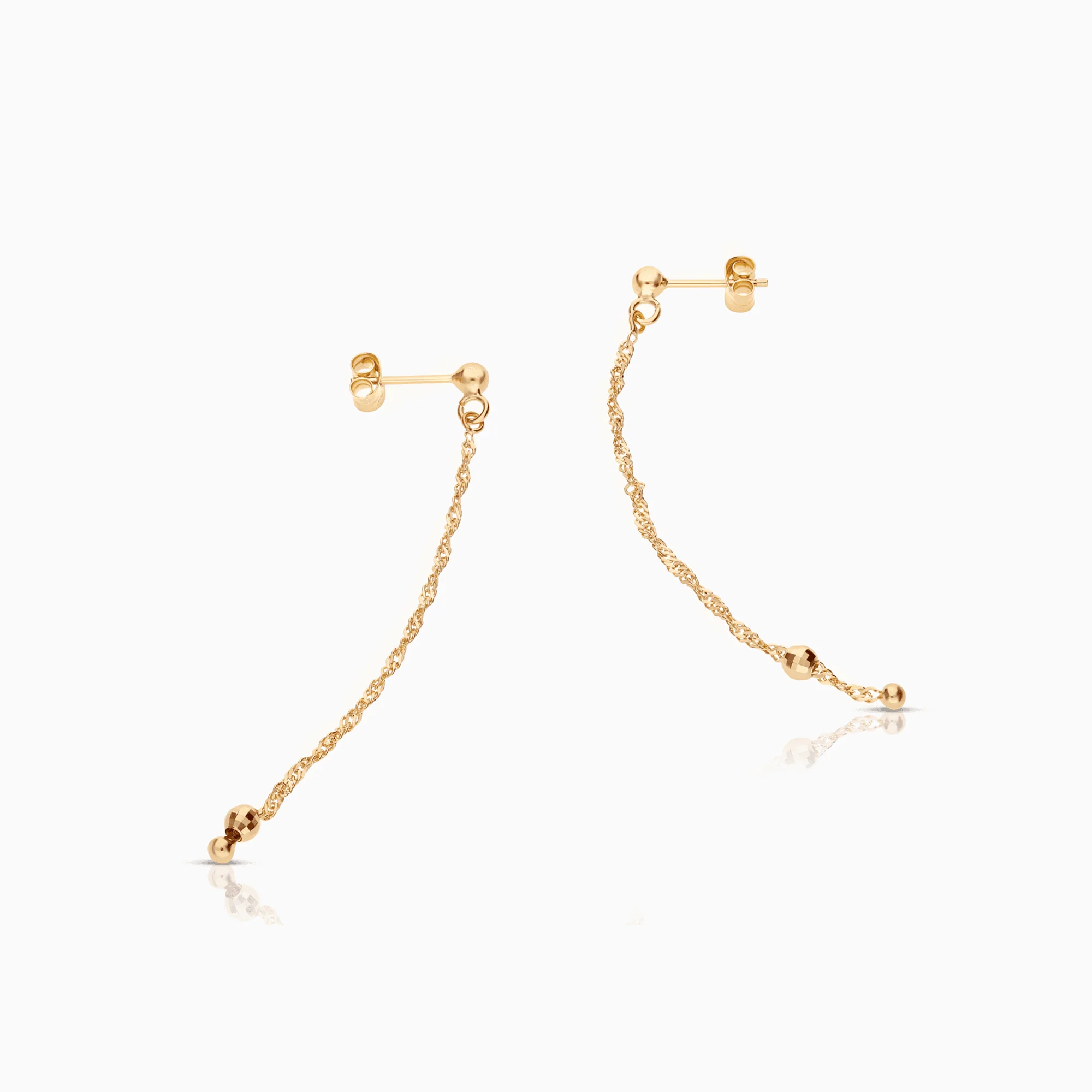 Gold earrings 1.22g 18K gold - Image 2