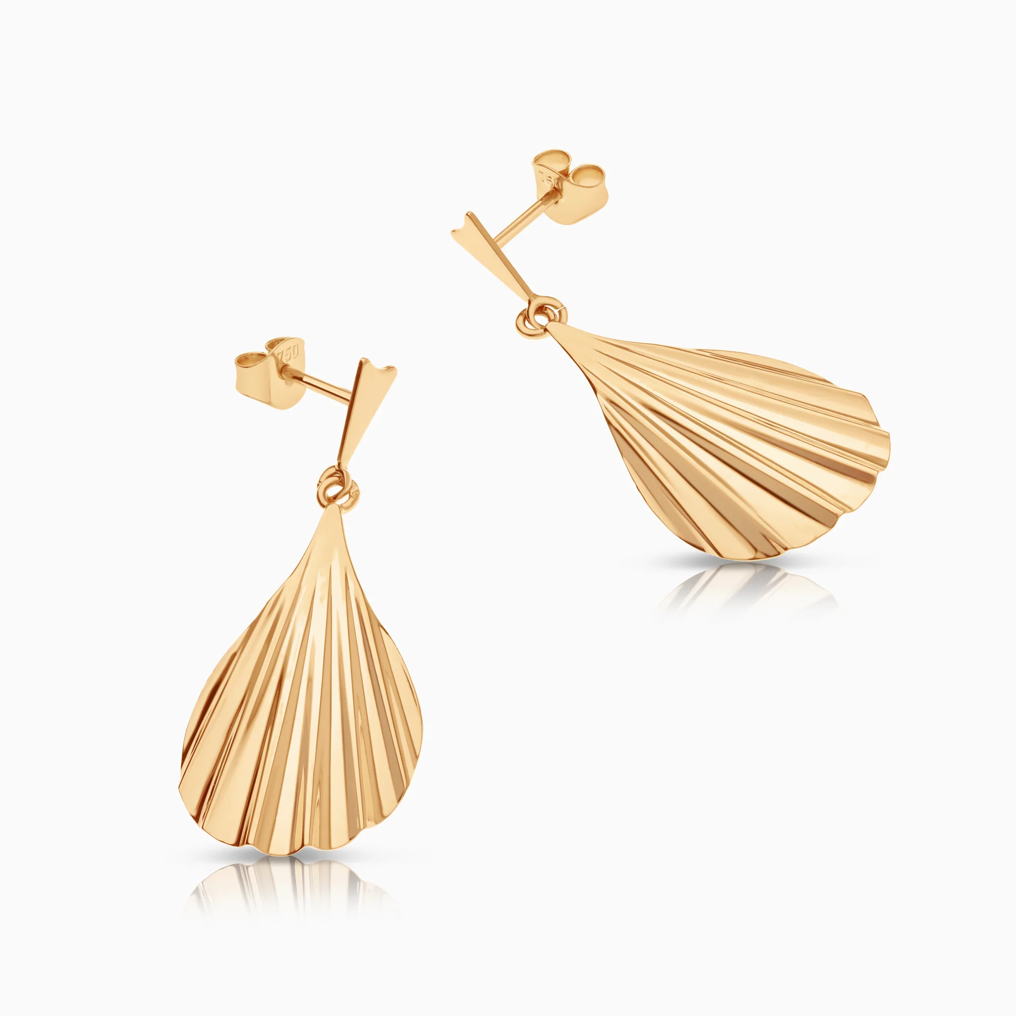 Gold earrings 2.76g 18K gold - Image 2