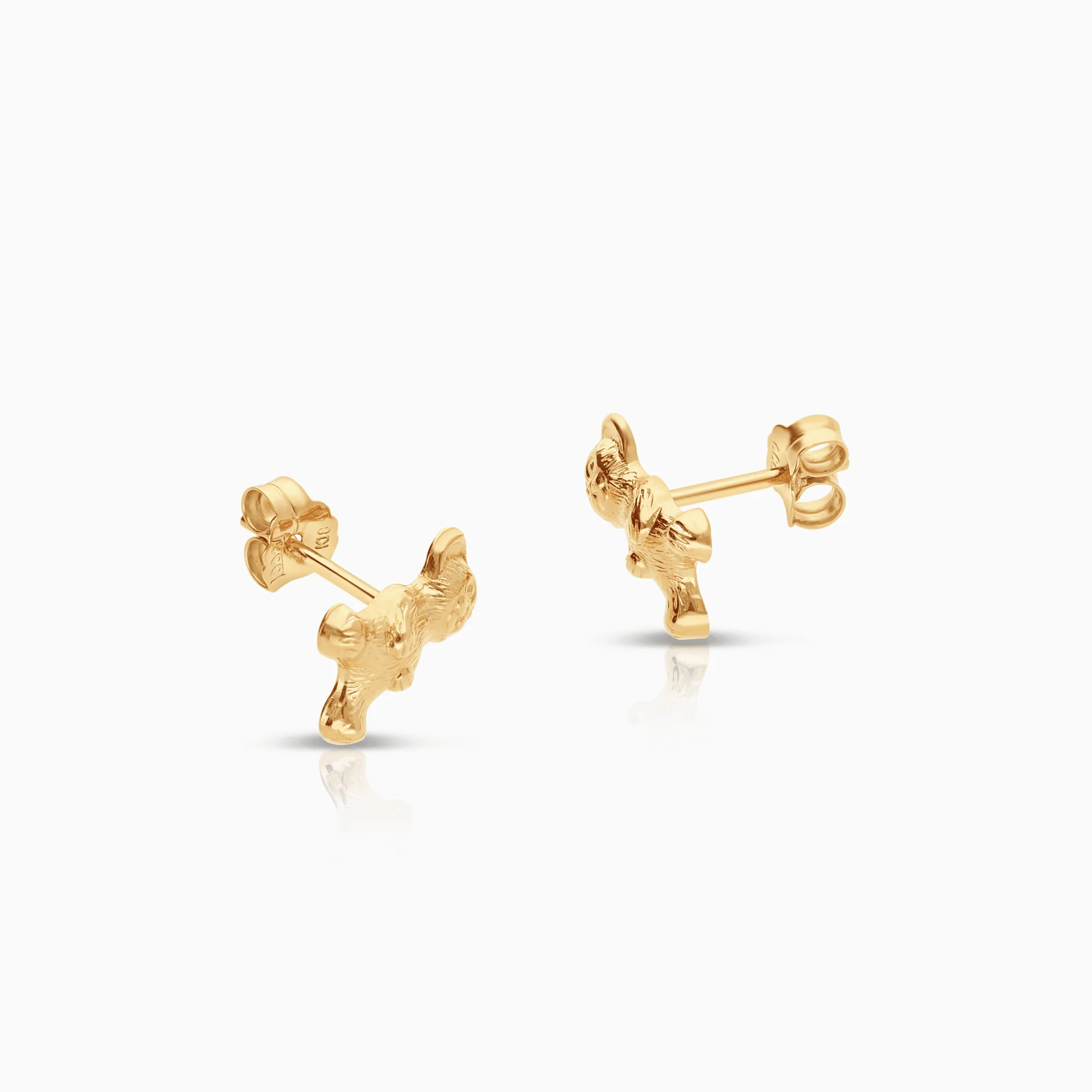 Gold earrings bears 0.62g 18K gold - Image 2