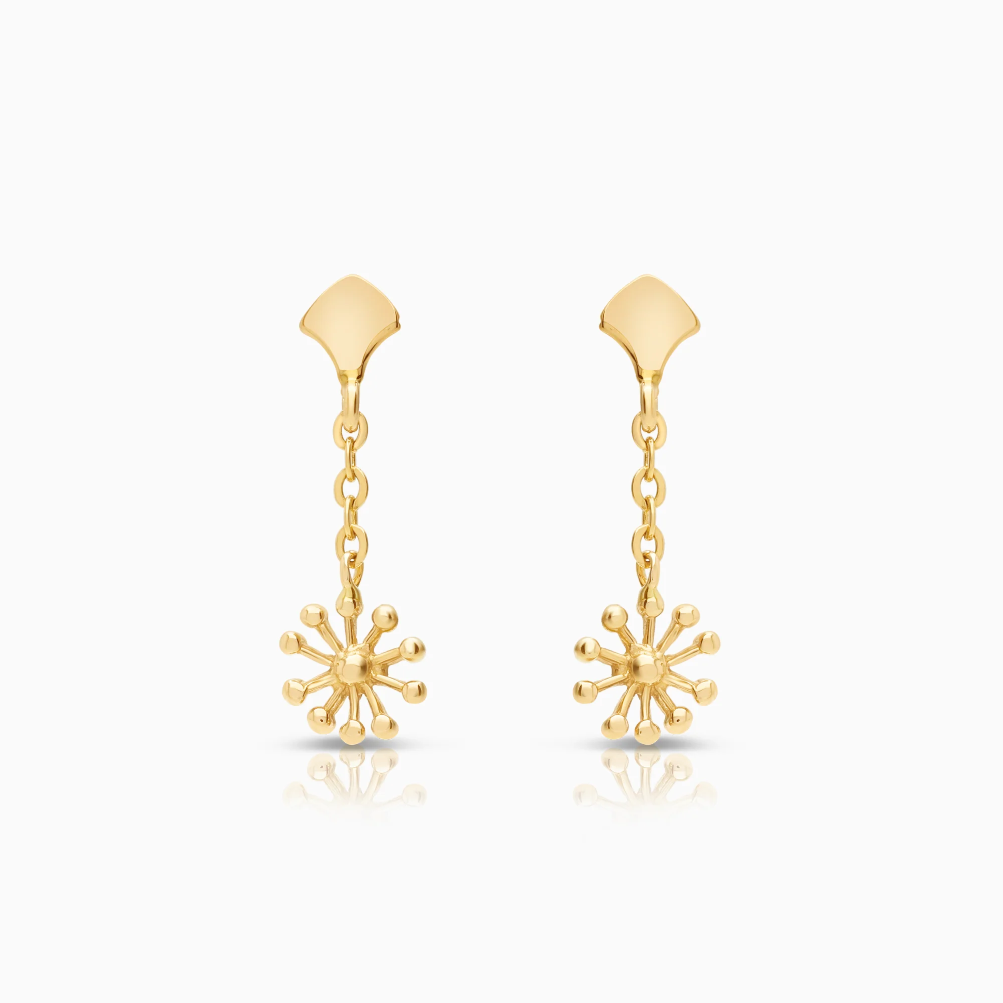 Gold earrings 1.22g 18K gold
