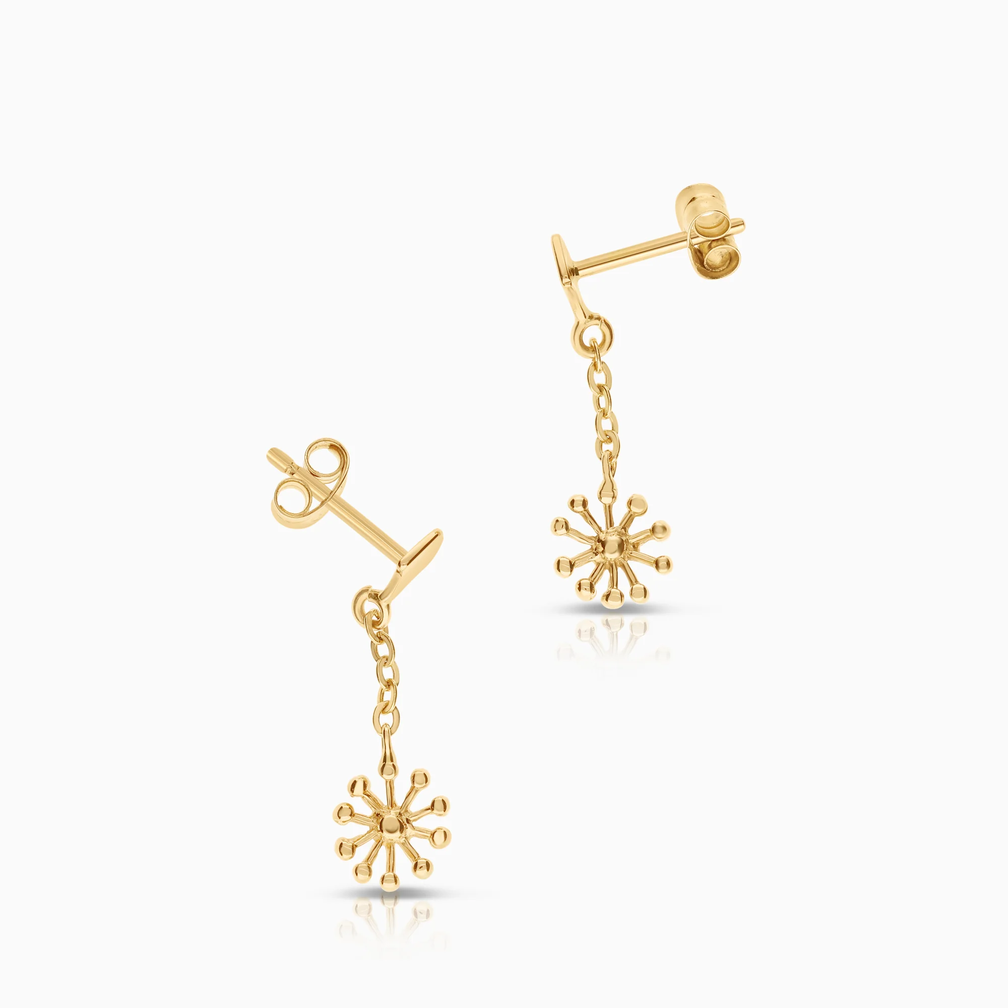 Gold earrings 1.22g 18K gold - Image 2