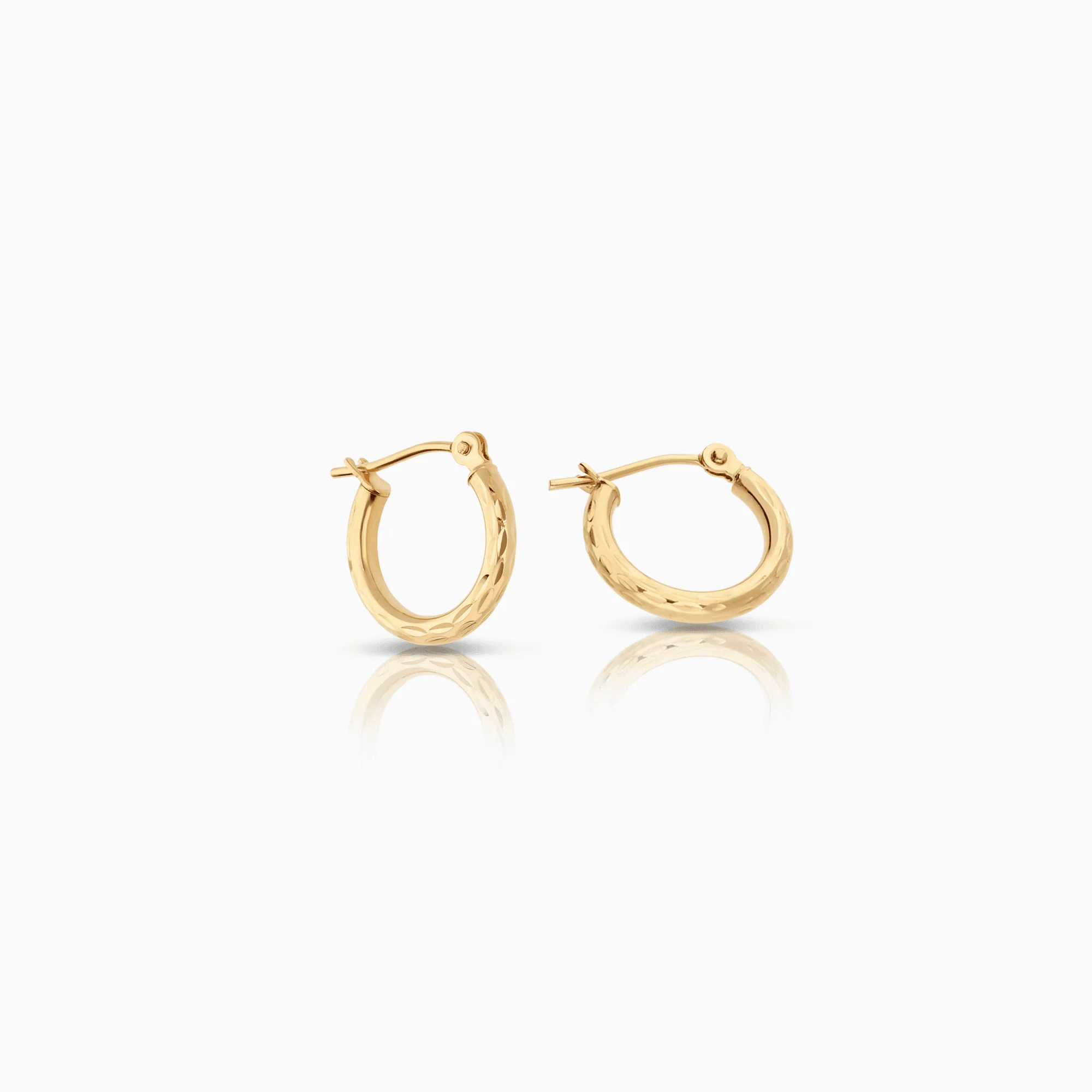 Gold earrings hoops 0.78g 18K gold - Image 2