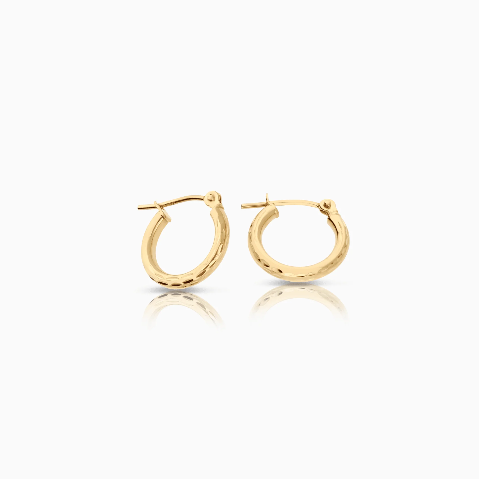 Gold hoop earrings 0.80g 18K gold - Image 2