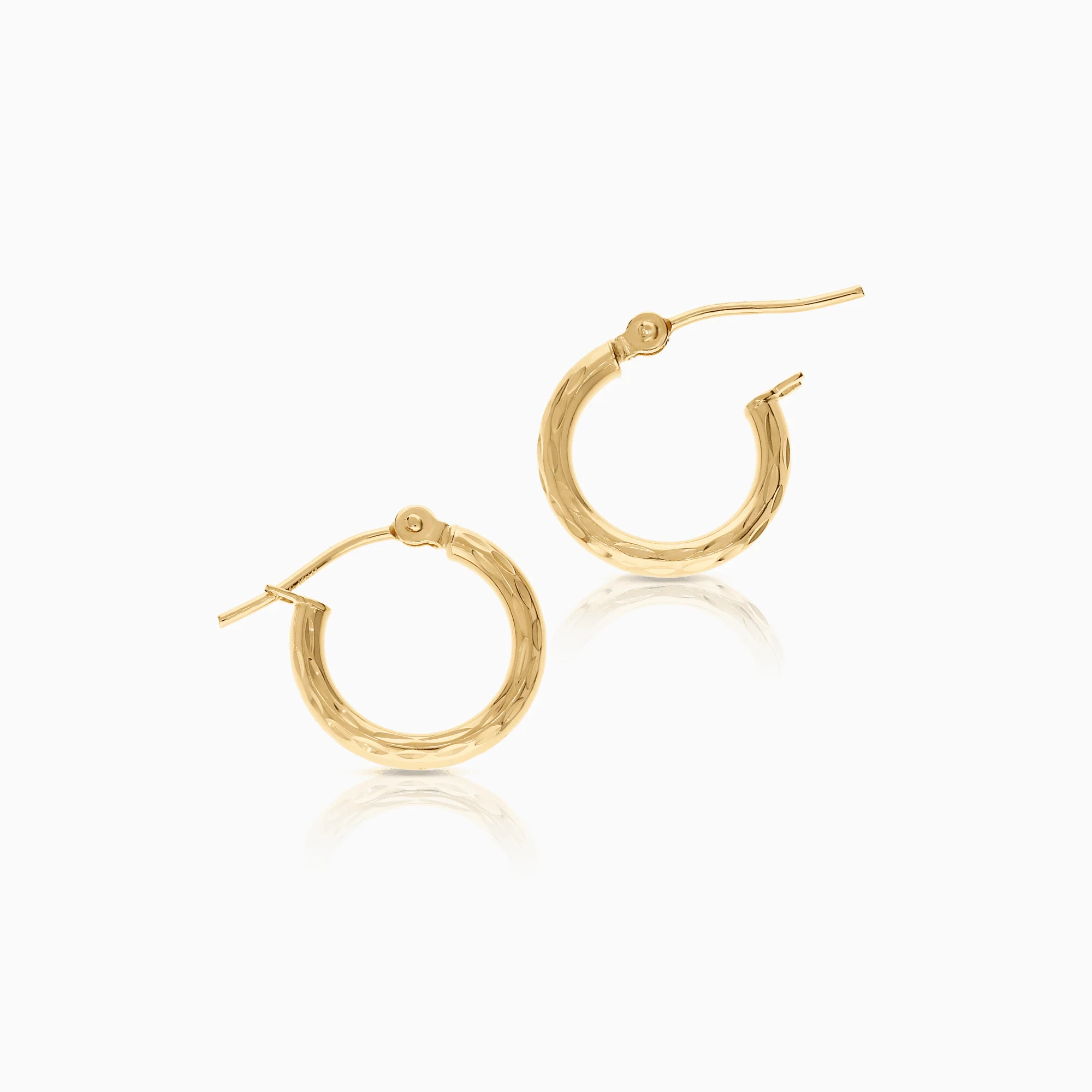Gold hoop earrings 0.80g 18K gold - Image 2