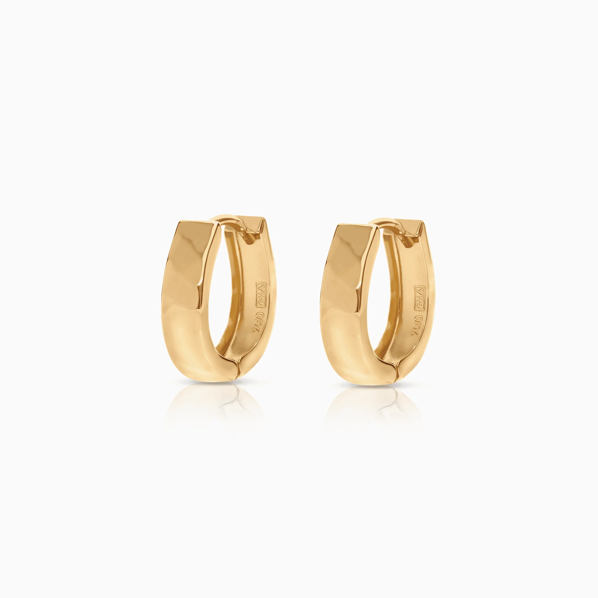 Gold hoop earrings 1.11g 18K gold