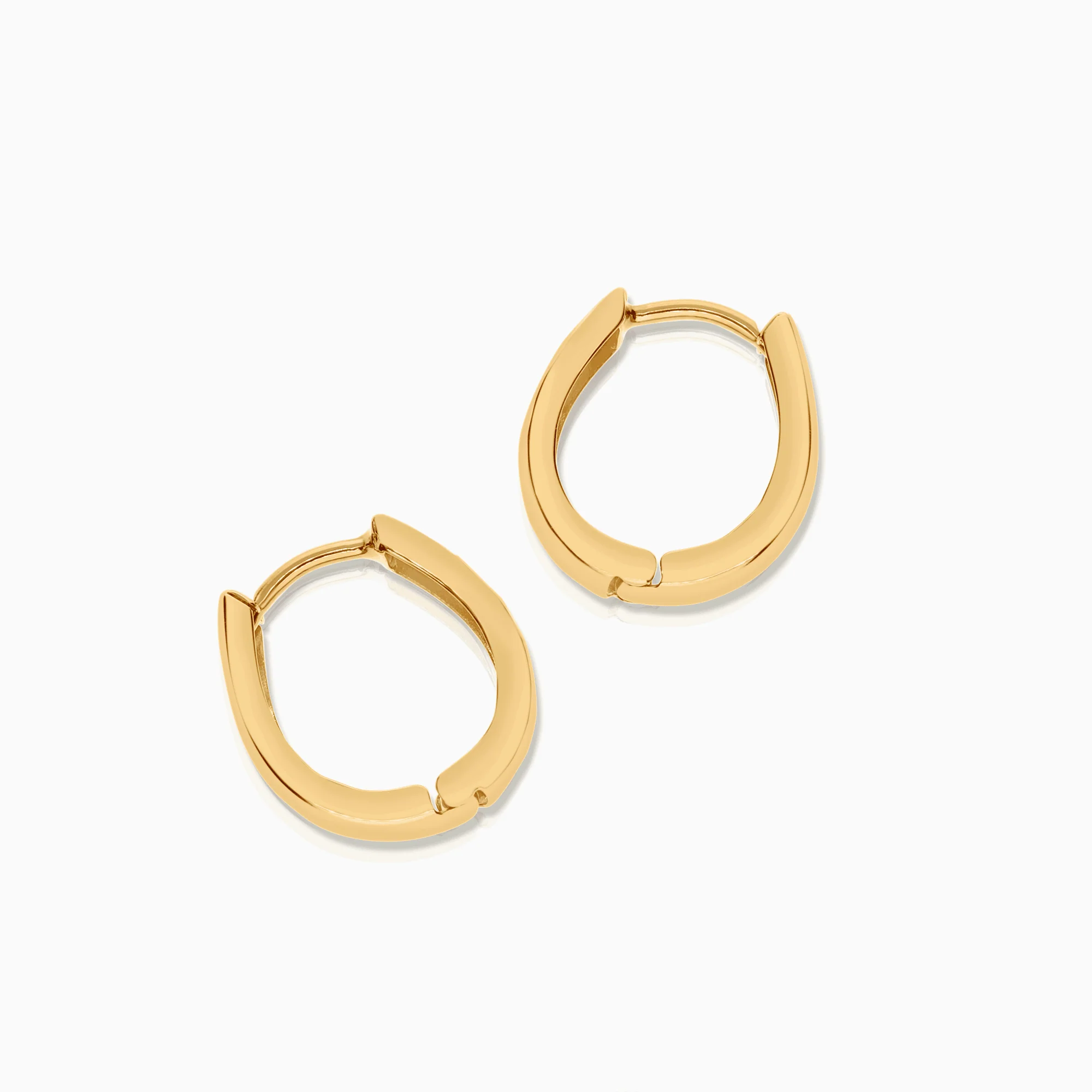 Gold hoop earrings 1.11g 18K gold - Image 2