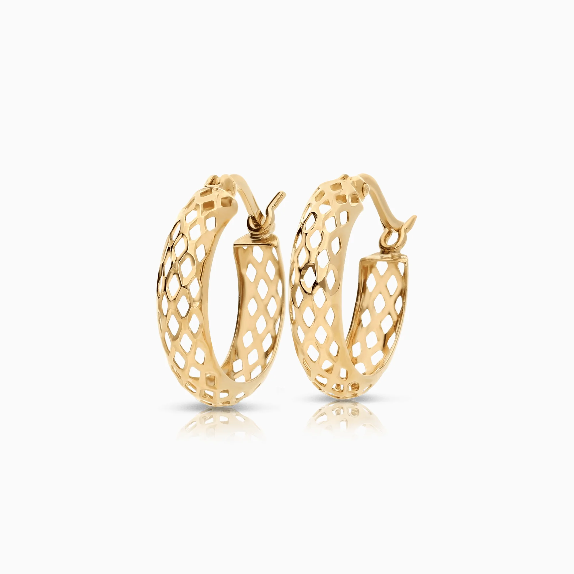 Gold hoop earrings 1.32g 18K gold