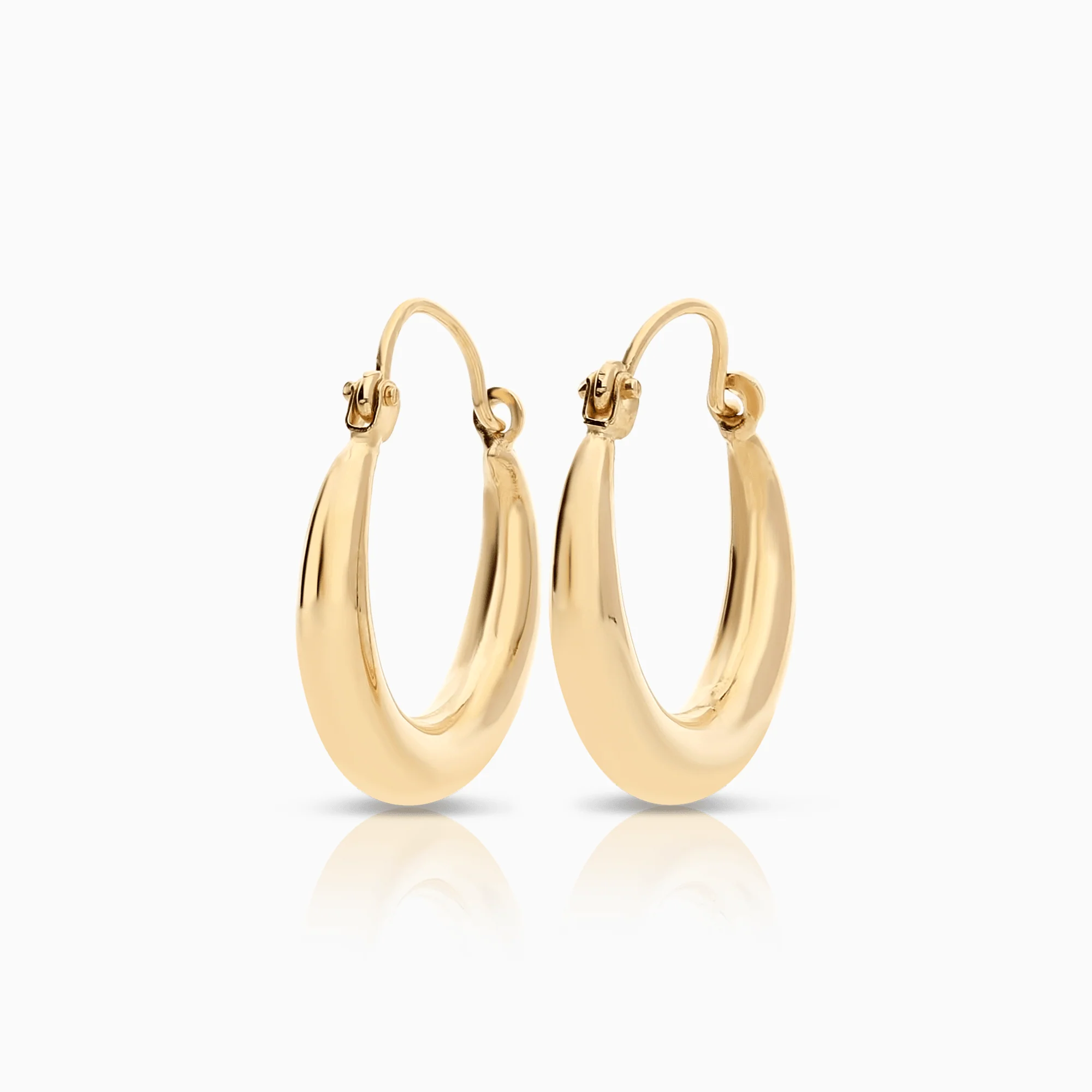 Gold hoop earrings 1.50g 18K gold