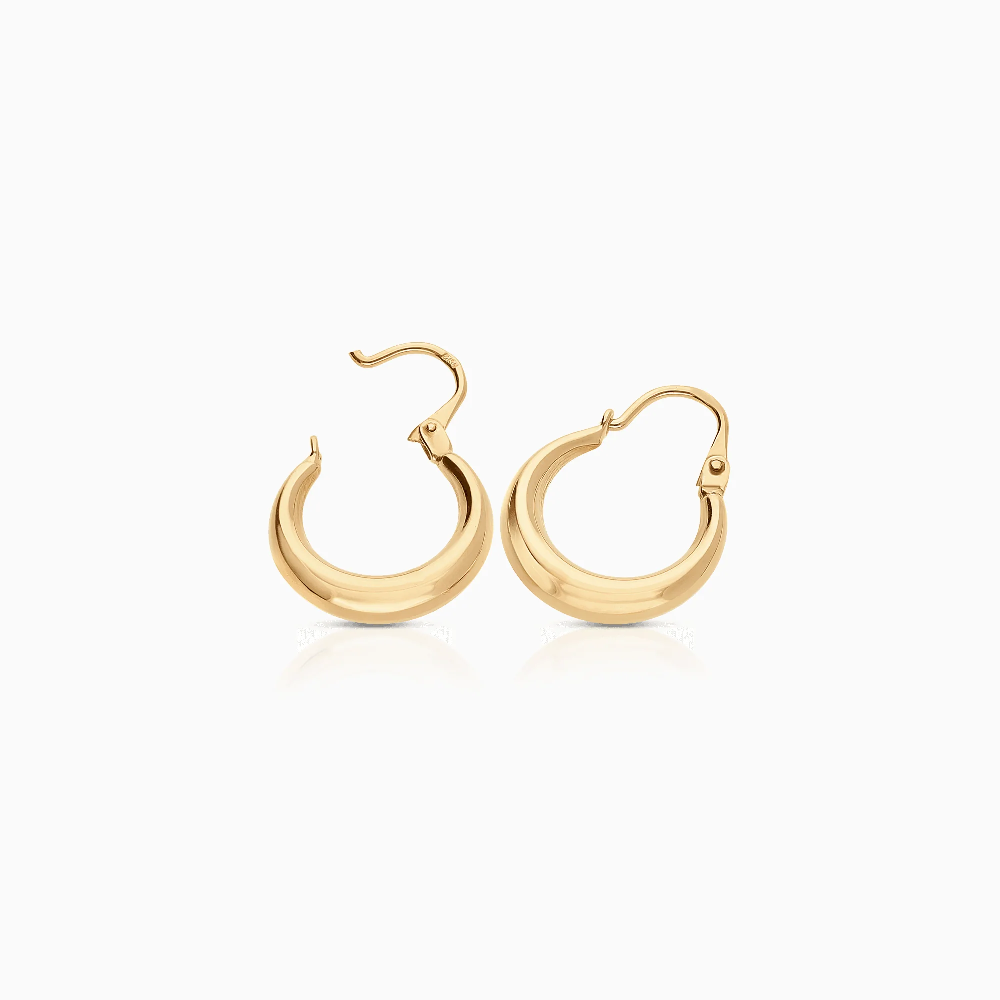 Gold hoop earrings 1.52g 18K gold - Image 2