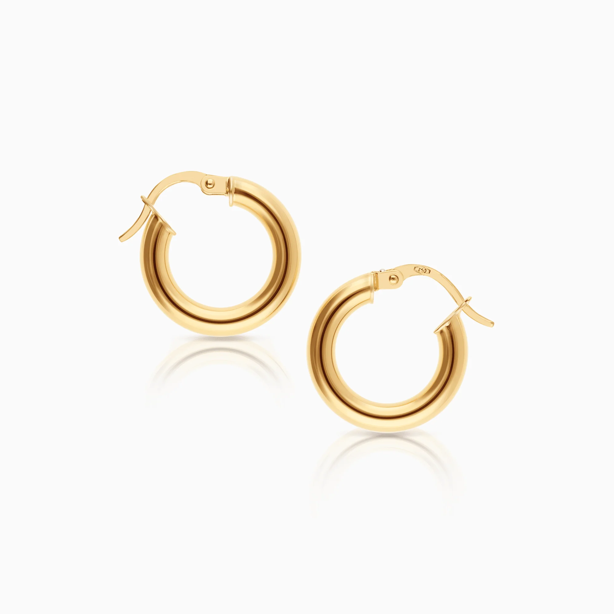 Gold hoop earrings 1.53g 18K gold - Image 2