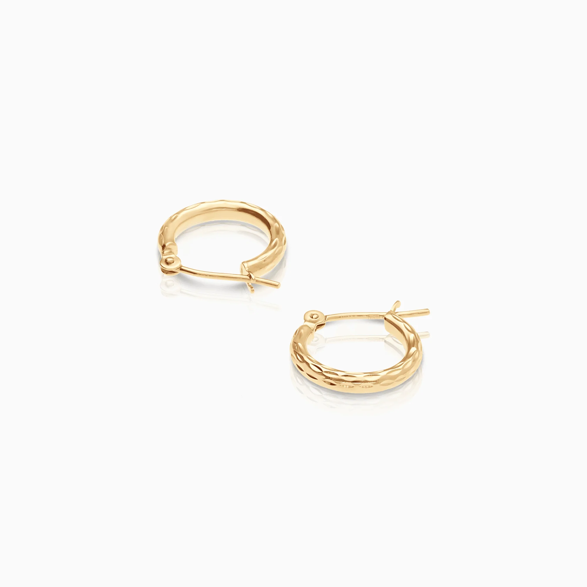 Gold hoop earrings 1.68g 18K gold - Image 2